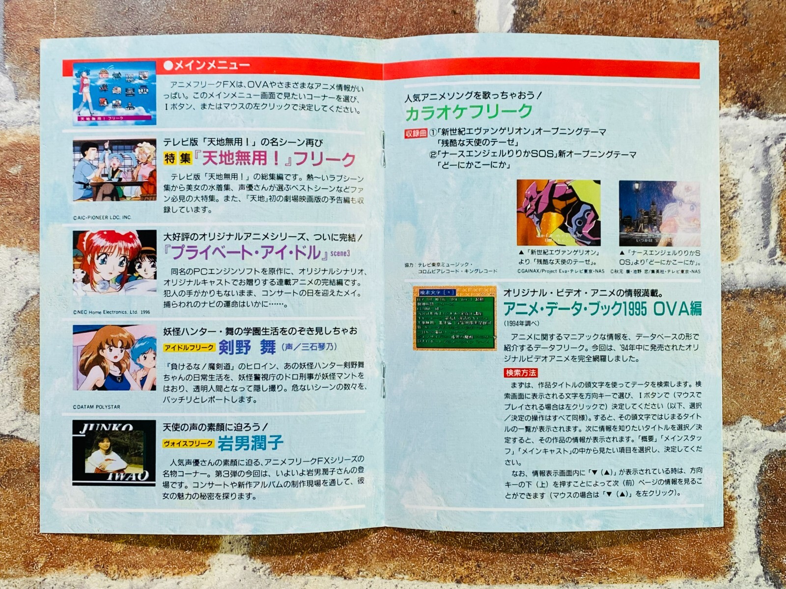 NEC PC FX ANIME FREAK Vol 3 PC-FX Japan JP Game w/manual Tested Fast