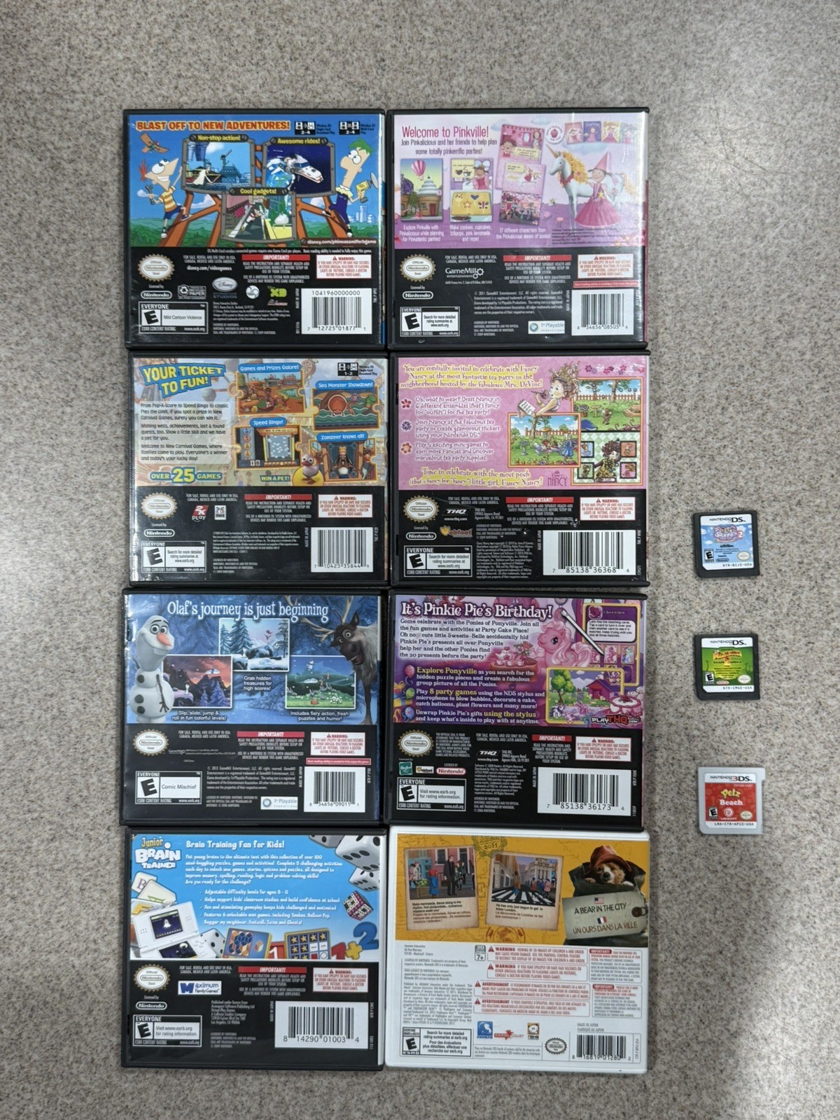 Nintendo 3DS Midnight Purple Handheld Console System Docking + Tested + 11 Games