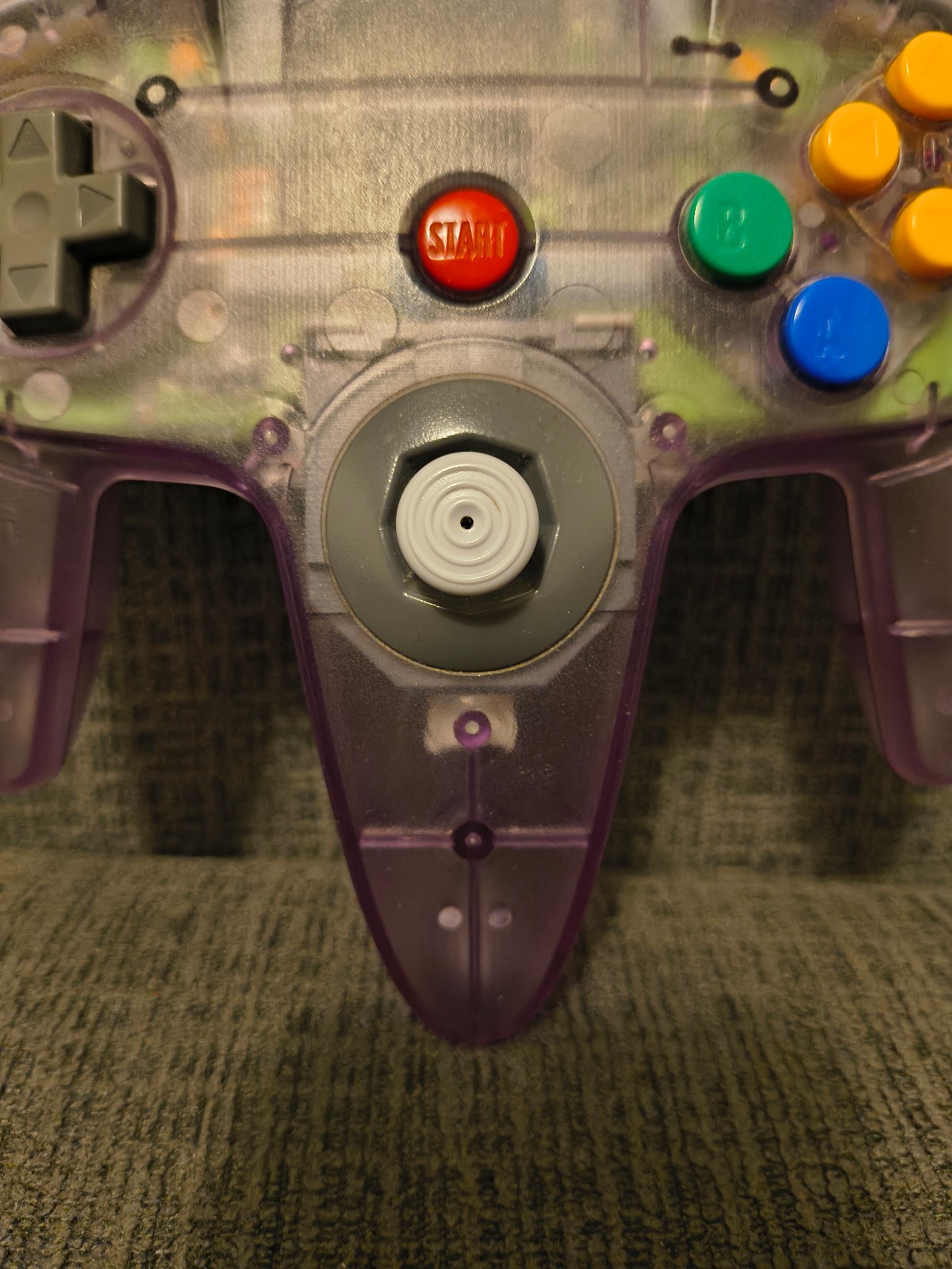 Nintendo 64 controller OEM, atomic purple, working, clean, medium loose stick