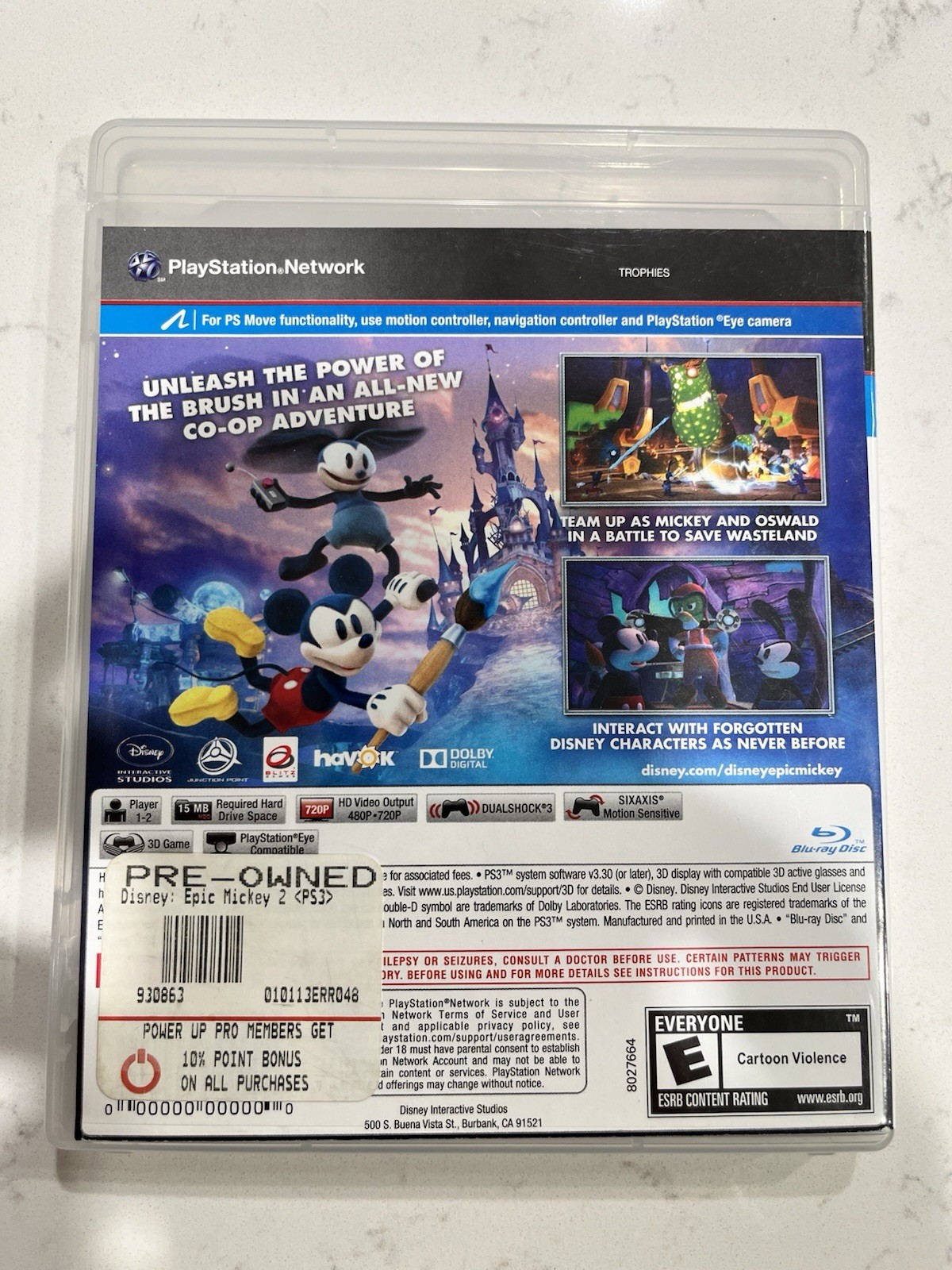 Epic Mickey 2: The Power of Two Sony PlayStation 3 (Pre-owned)
