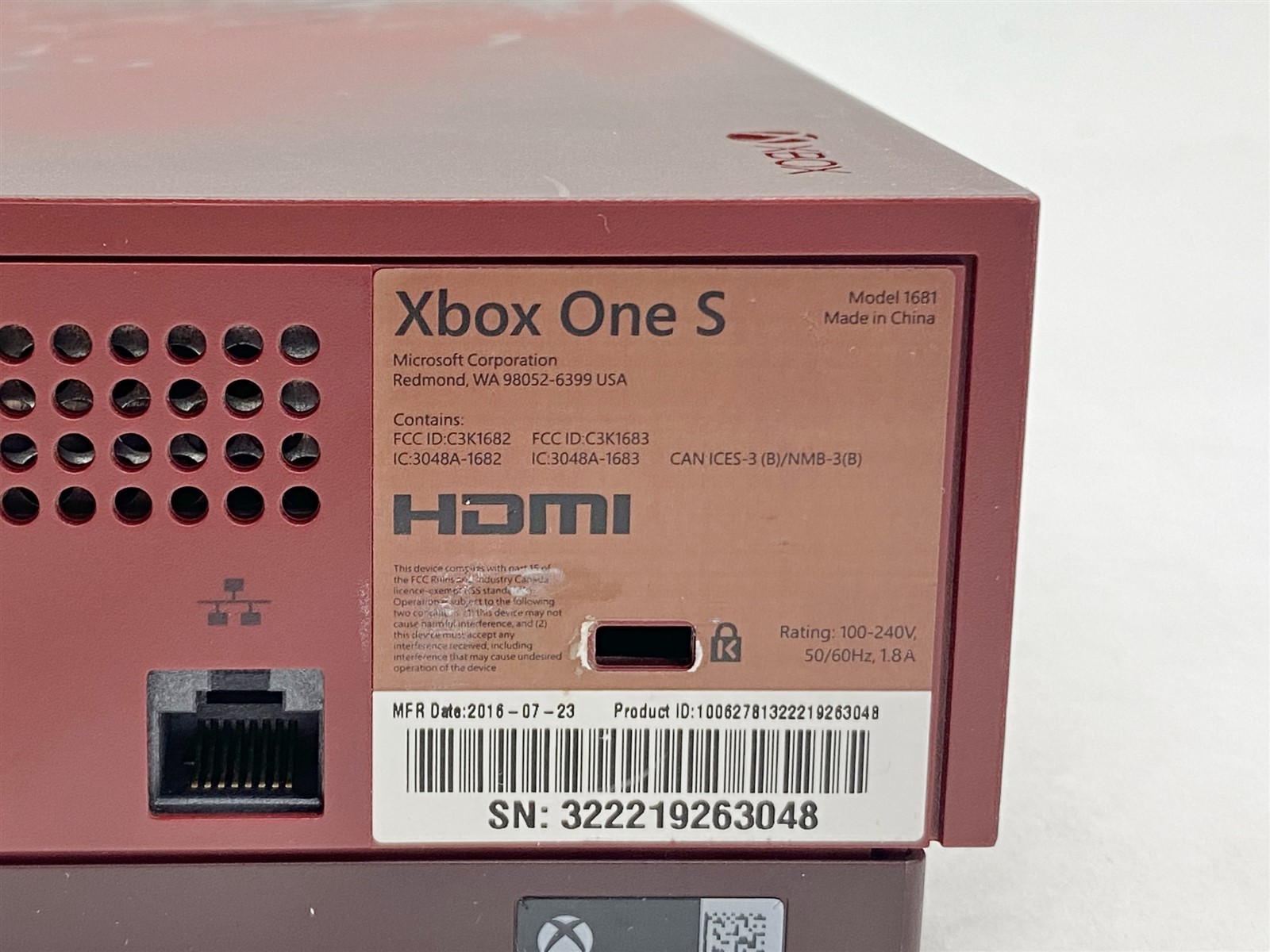Microsoft Xbox One S 2TB Gears of War 4 Limited Edition Console Red Bundle 1681