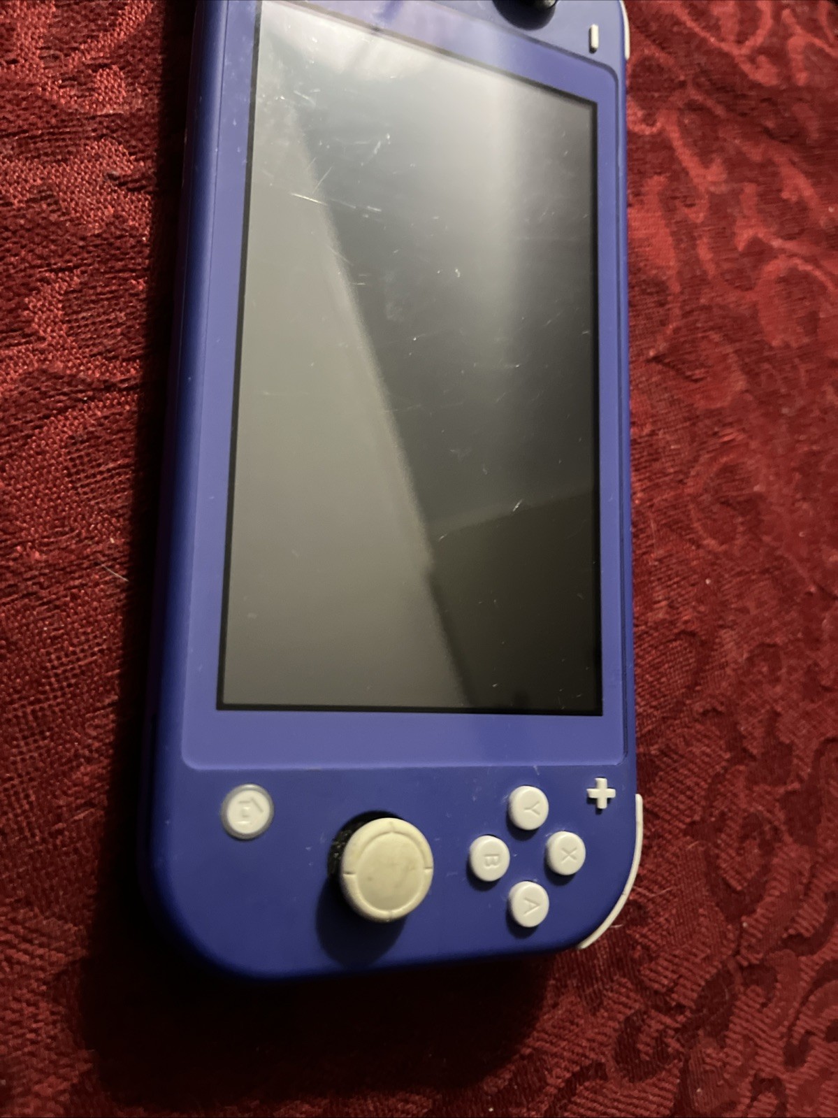 Nintendo Switch Lite Blue 32GB Console Broken FOR PARTS READ! Screen Black