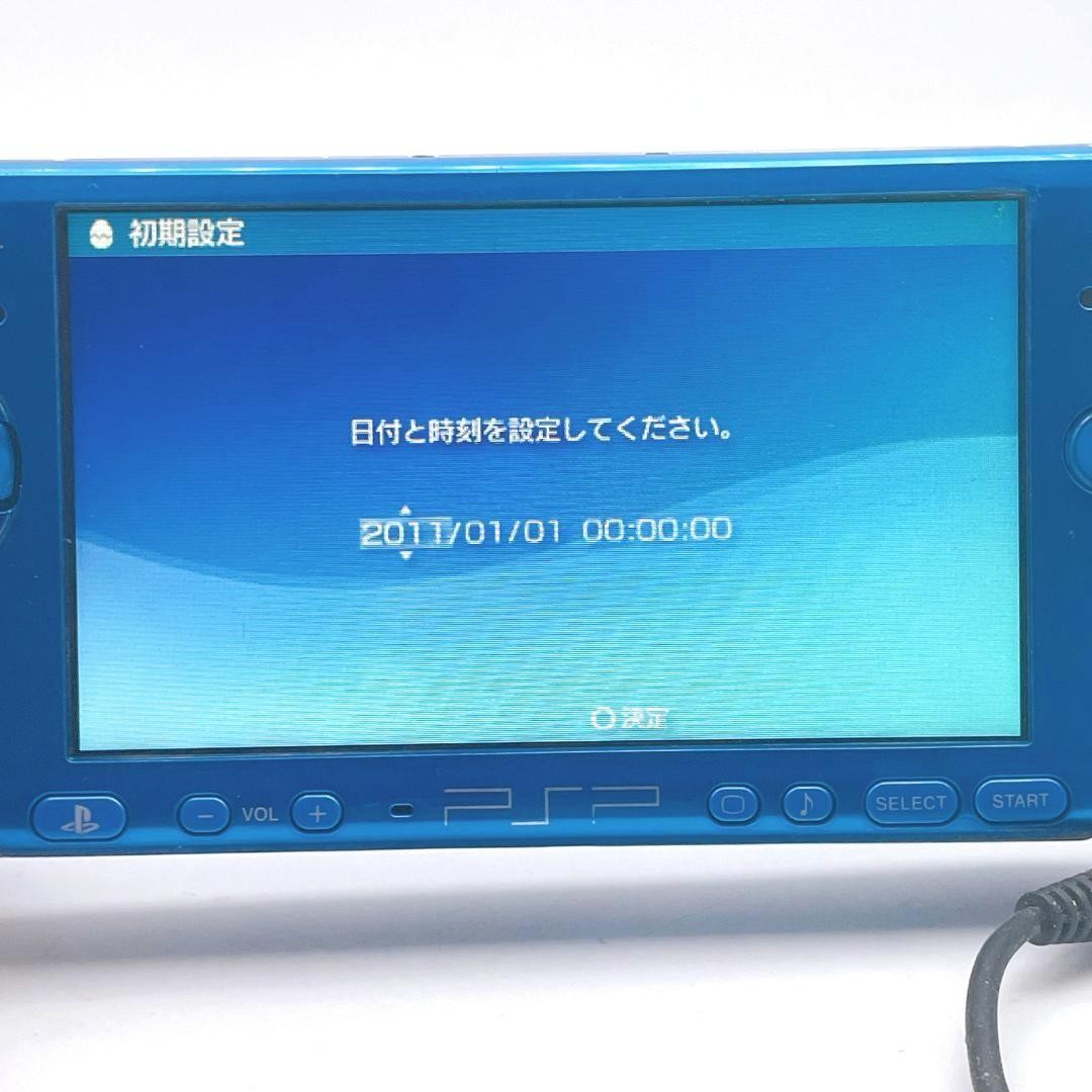 PSP-3000 Vibrant Blue Console Excellent Condition Tested Japan Import