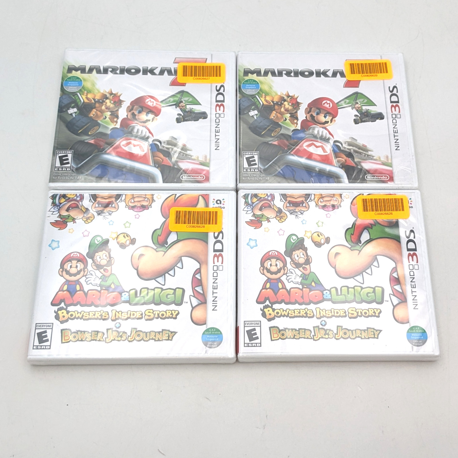 Assorted Mario Nintendo 3DS Video Games Mariokart 7 And Mario & Luigi Lot of 4