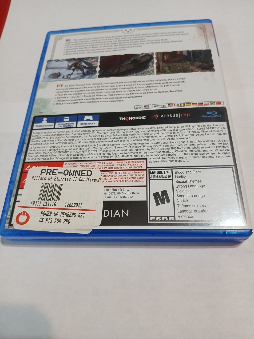 Pillars of Eternity II: Deadfire Ultimate Edition PS4 Tested And Working