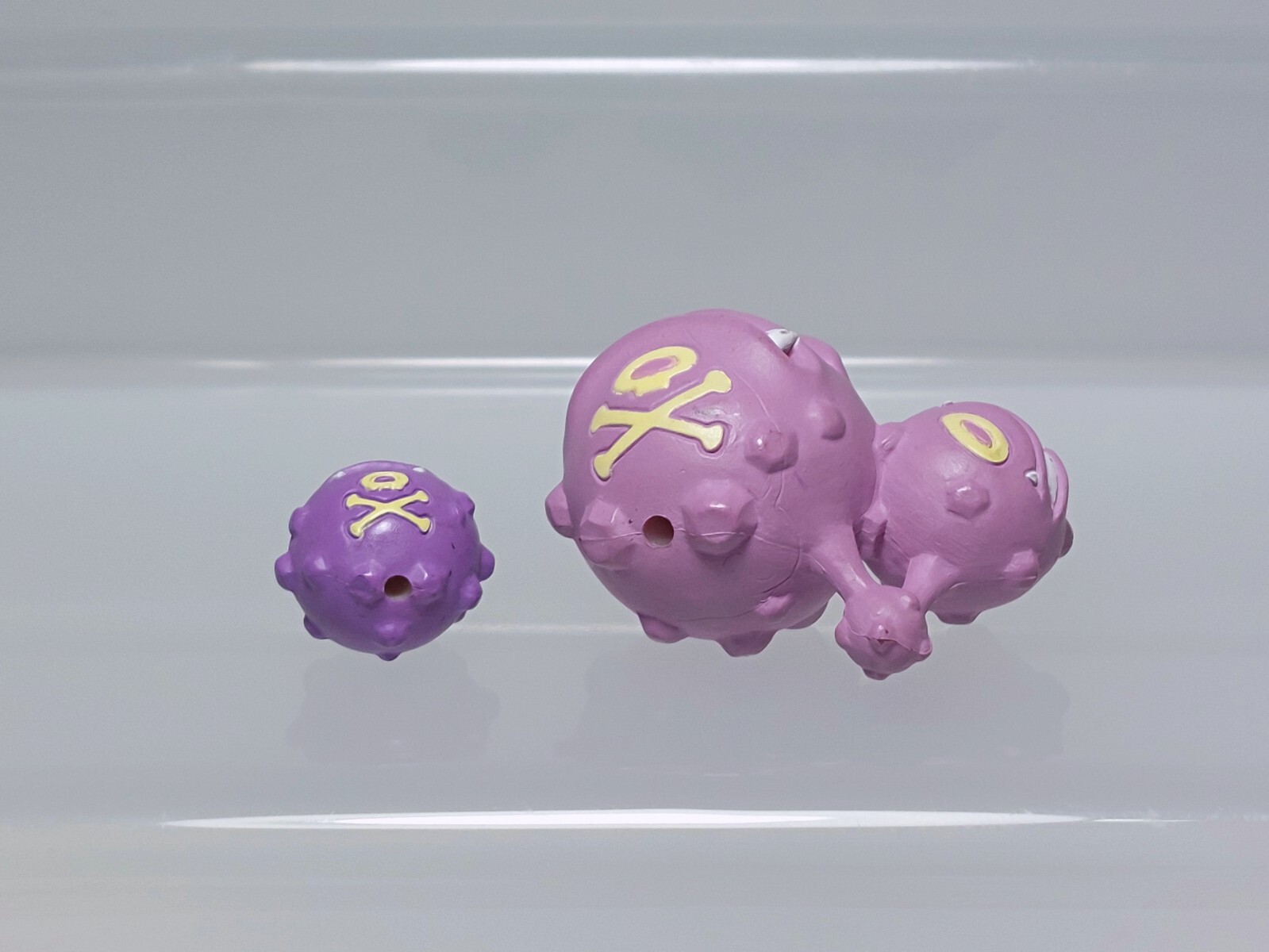 Weezing Koffing Pokemon Zukan 1/40 Scale Figure Set Tomy Gashapon H05 0.6-0.9in