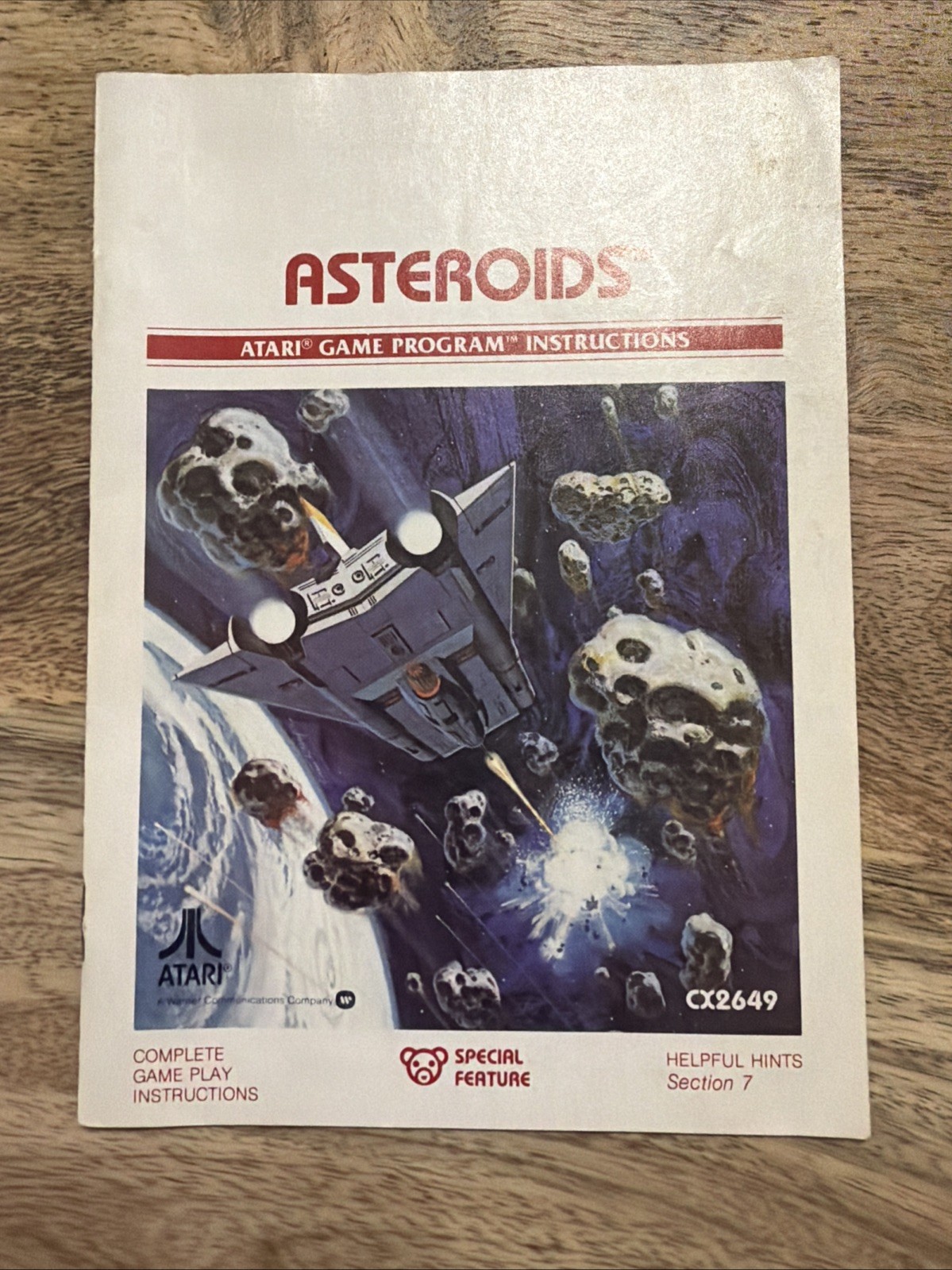 Atari Asteroids 1981 With Manual
