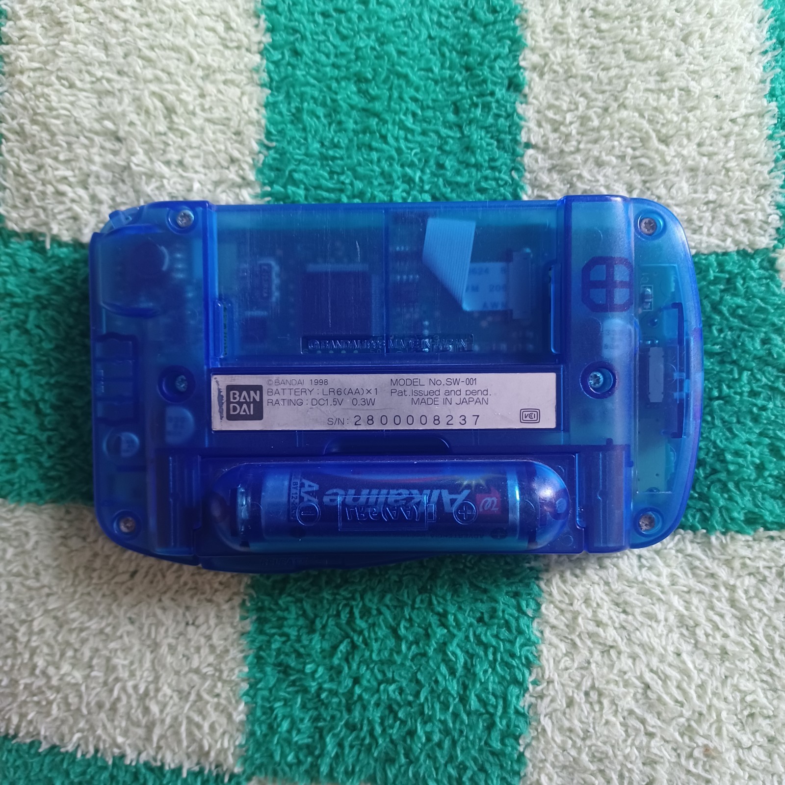 WonderSwan B&W Clear Blue W/ Backlit IPS LCD