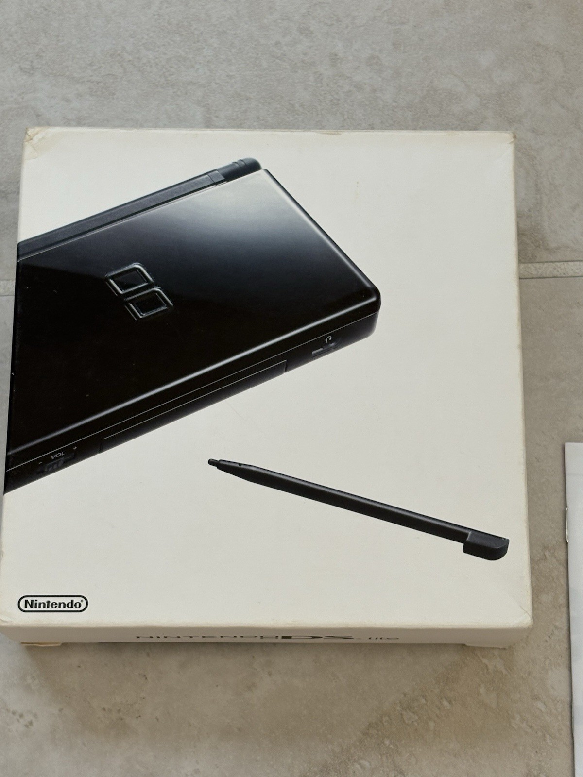 Nintendo DS Lite Onyx Black With Charger And Stylus Complete In Box Near Mint