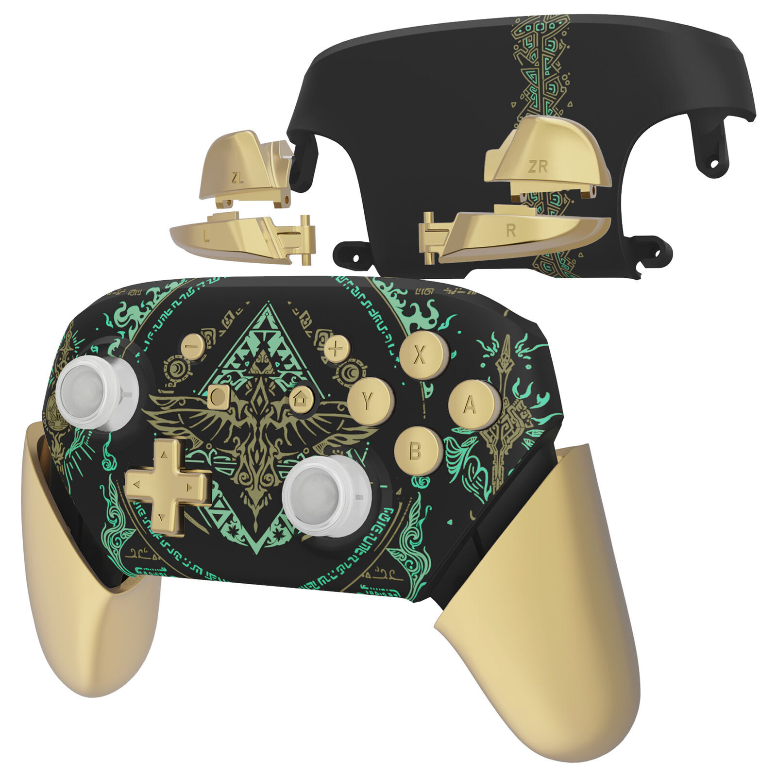 The Legend of Zelda For Nintendo Switch Pro Full Shell Buttons Luminous Case Set