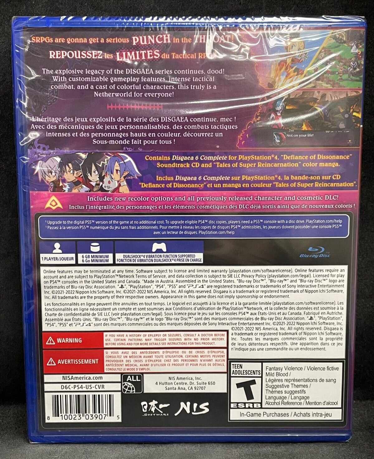 Disgaea 6 Complete-Deluxe Edition (PS4/PS5 Upgrade Available) BRAND NEW