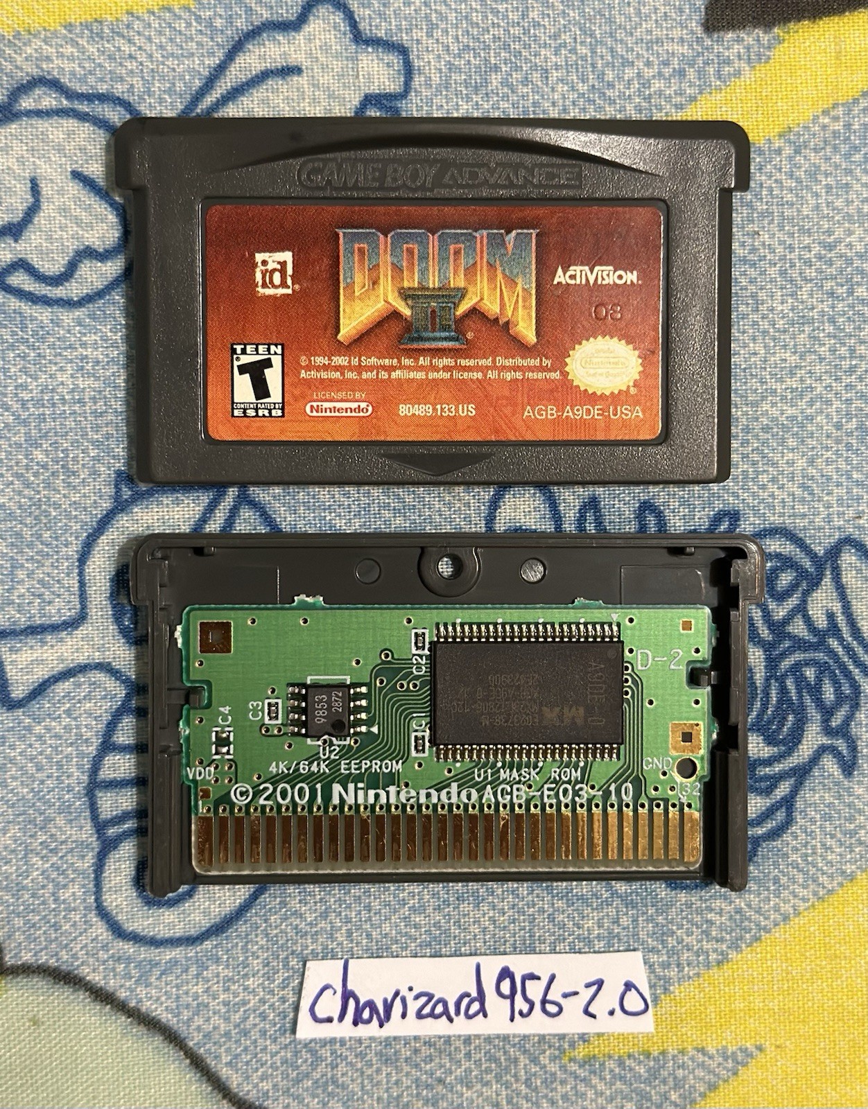 Doom II Nintendo GameBoy Advance Authentic Saves GBA Tested Clean