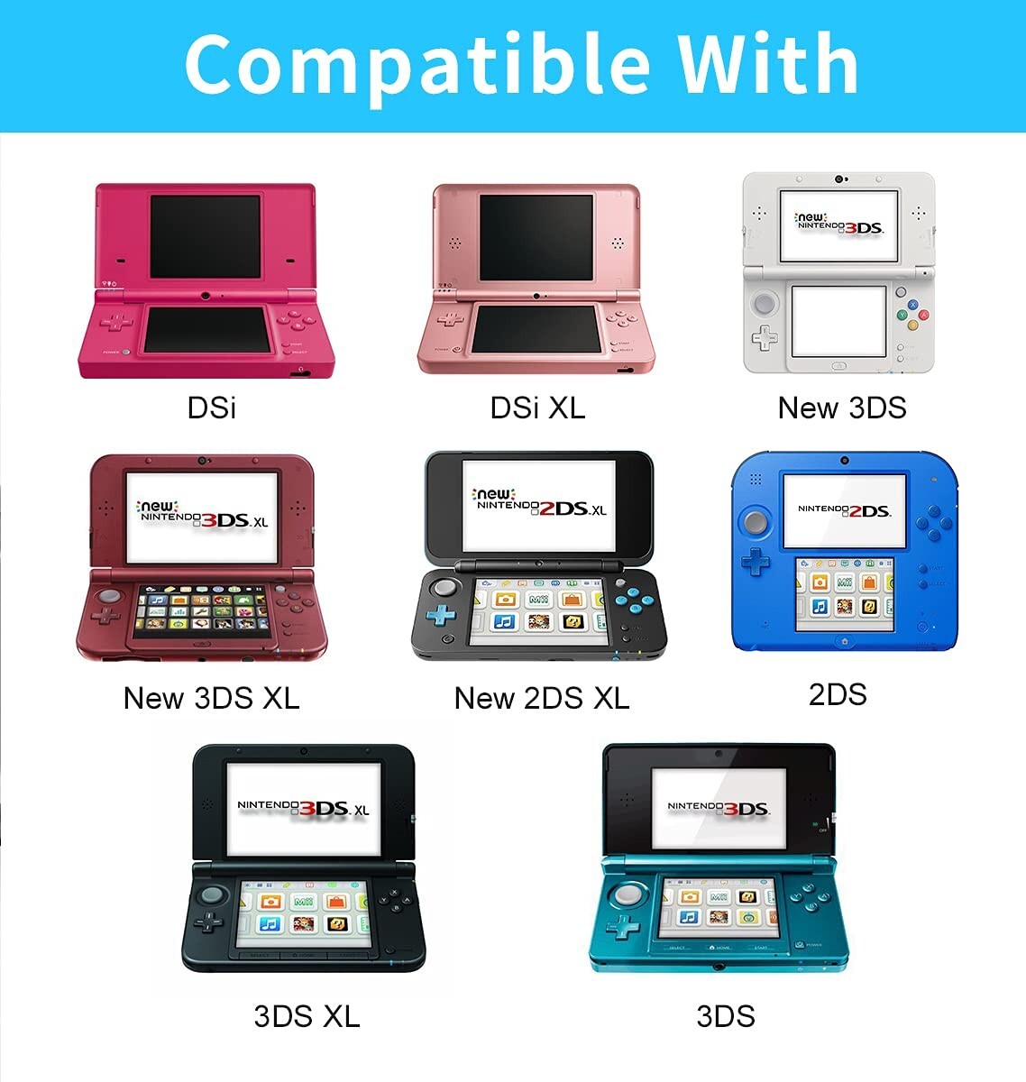For 2DS/3DS/3DS XL New AC Adapter Home Wall Charger Cable for Nintendo