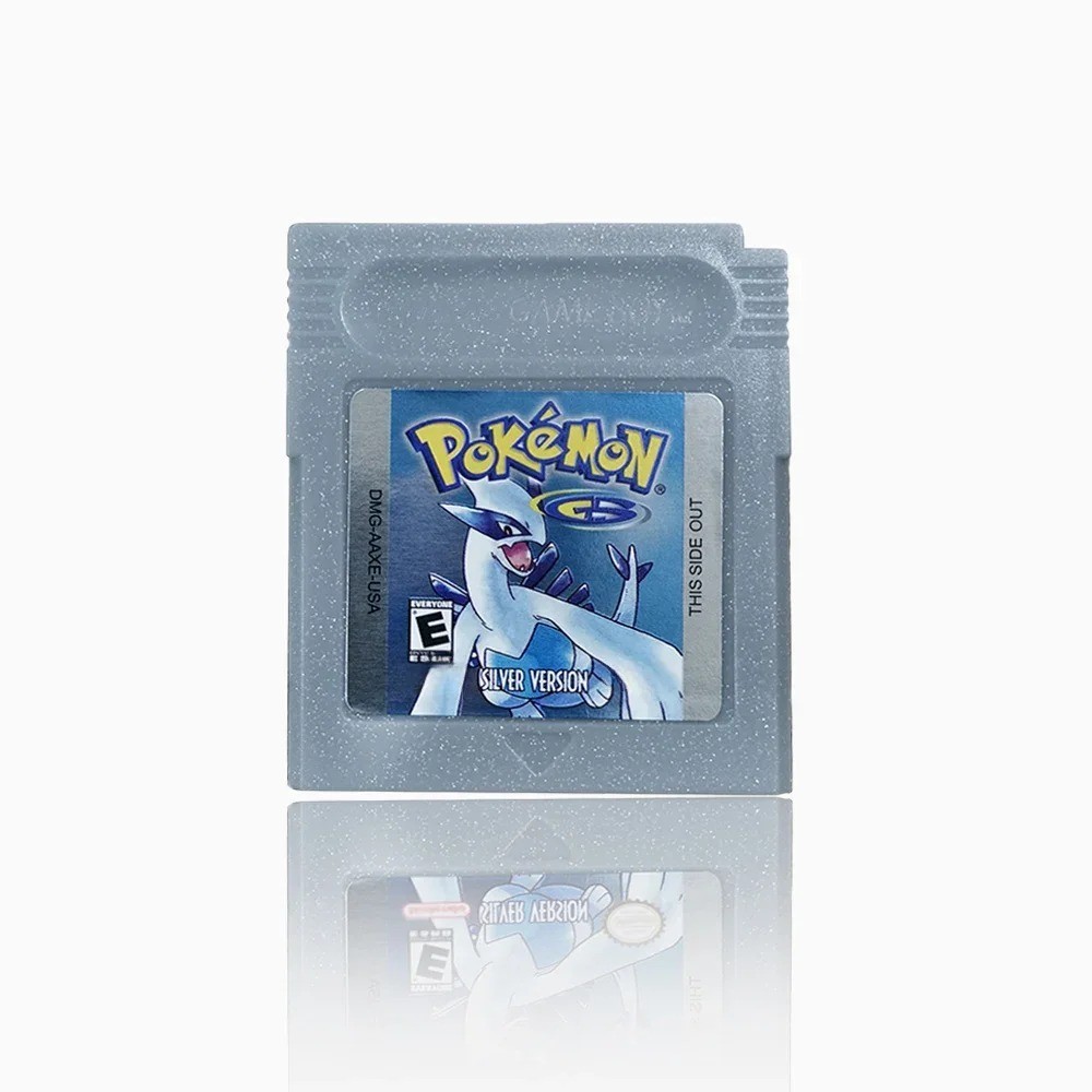 Pokemon 16-Bit GBC Game Cartridge Card Blue Crystal Gold Green Red Silver Yellow
