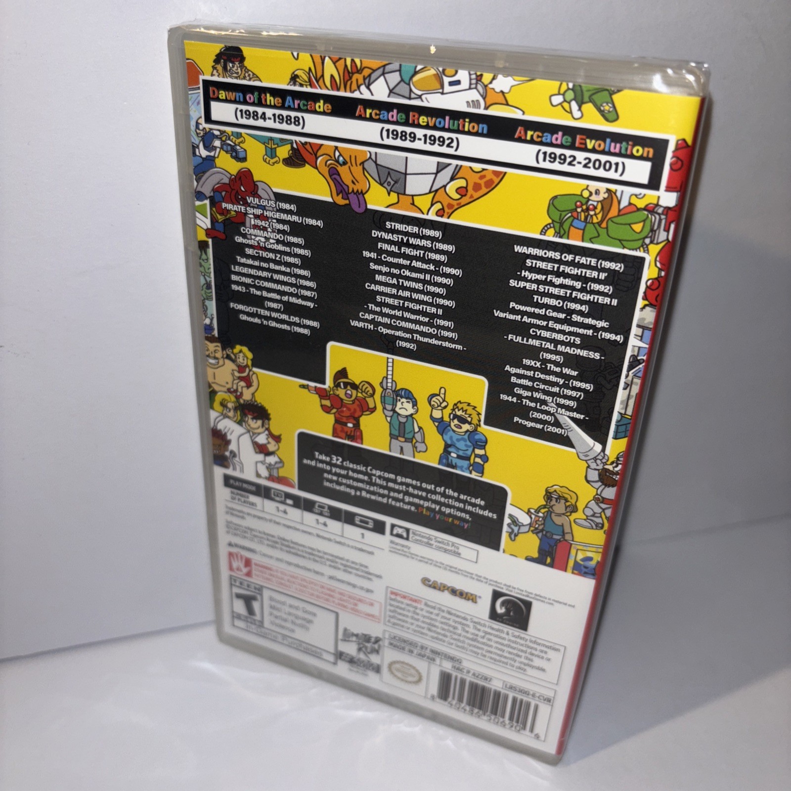 CAPCOM ARCADE STADIUM STRIDER VARIANT COVER LIMITED RUN GAMES U.S. ESRB SWITCH