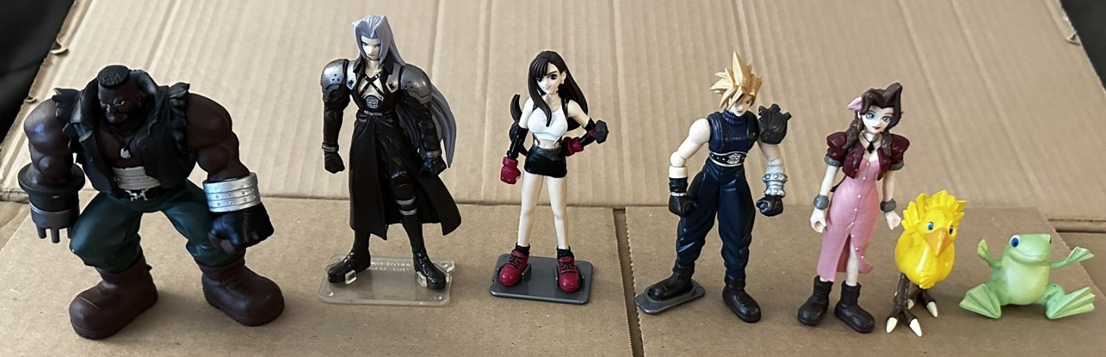 Bandai 1997 Final Fantasy 7 Action Figure Set Cloud, Sephiroth, Tifa, Aerith VGC