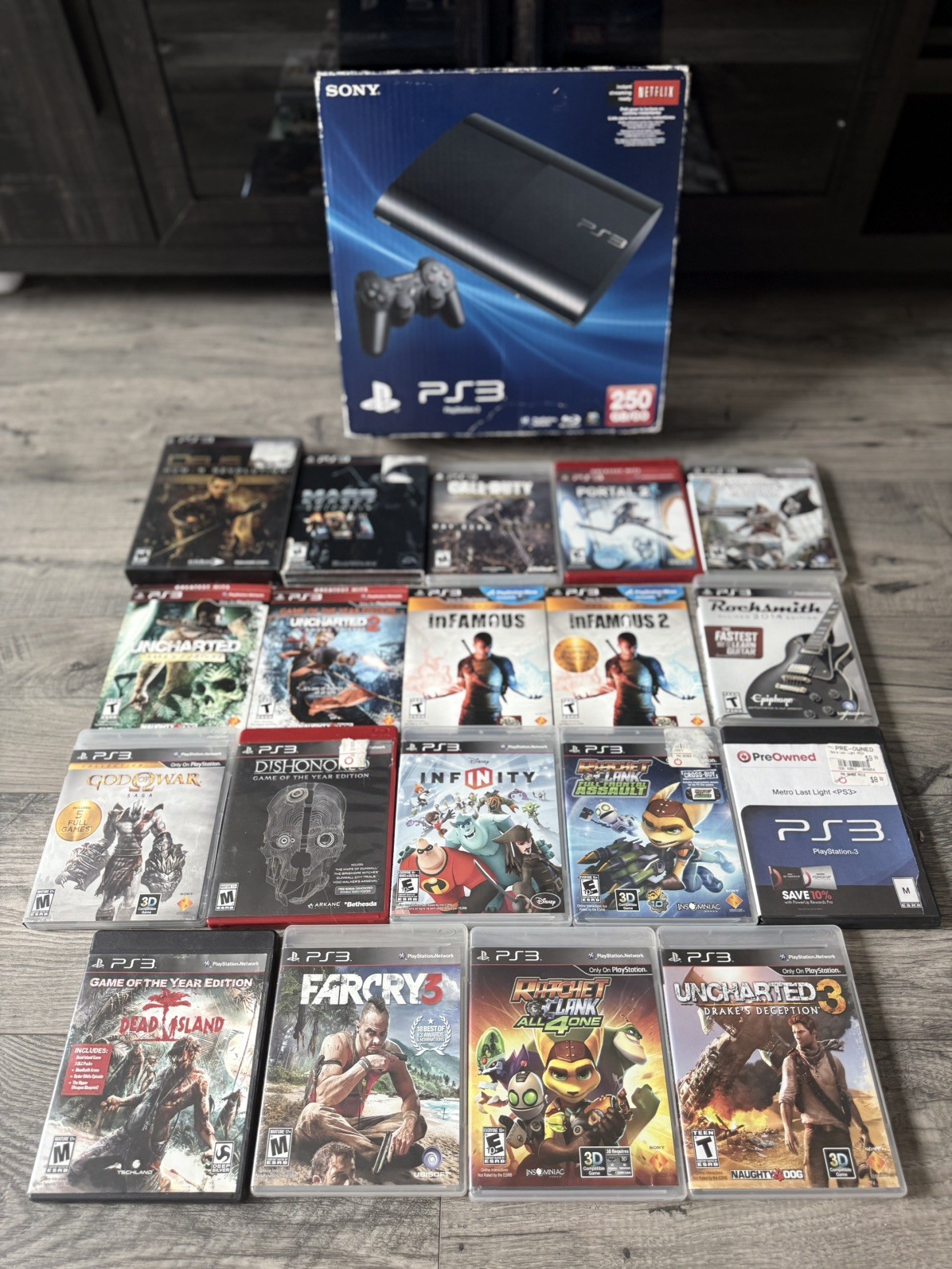 Sony PS3 Super Slim Console CECH-4001B 500GB 4.86 OEM Controller HDMI Game Test