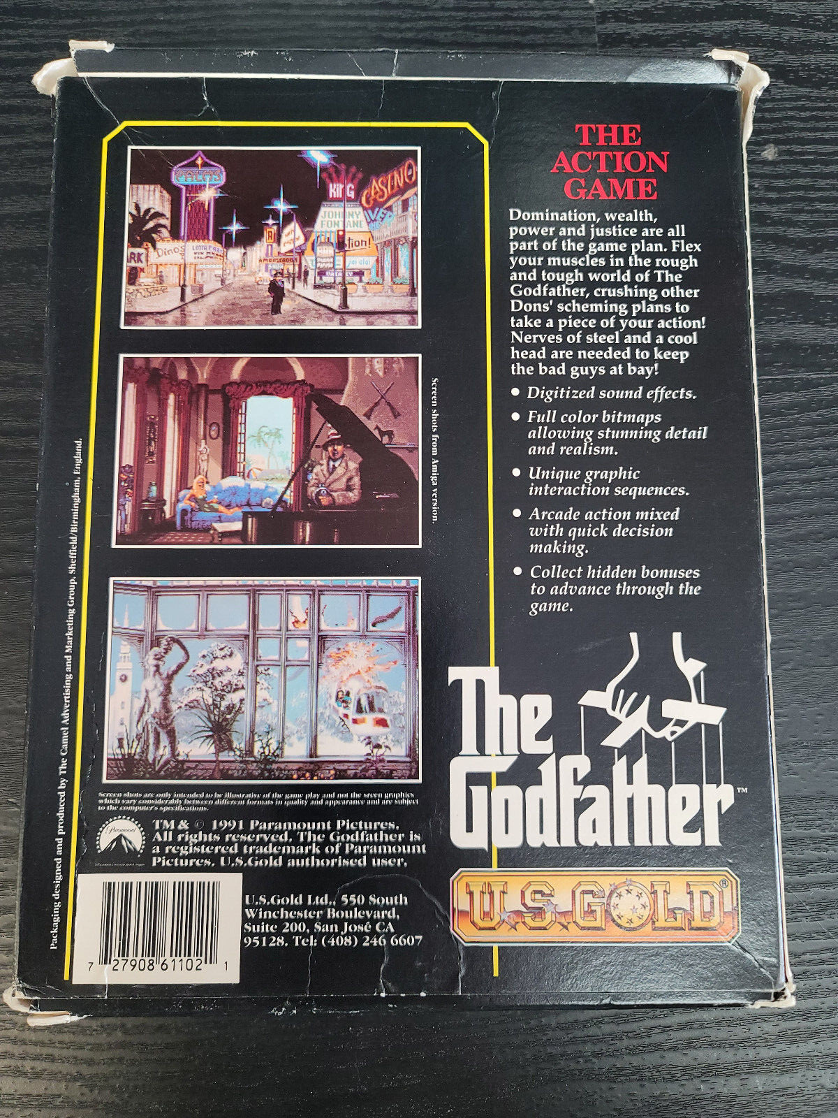 The Godfather PC Computer Big Box Complete In Box CIB Great Condition IBM 3.5″