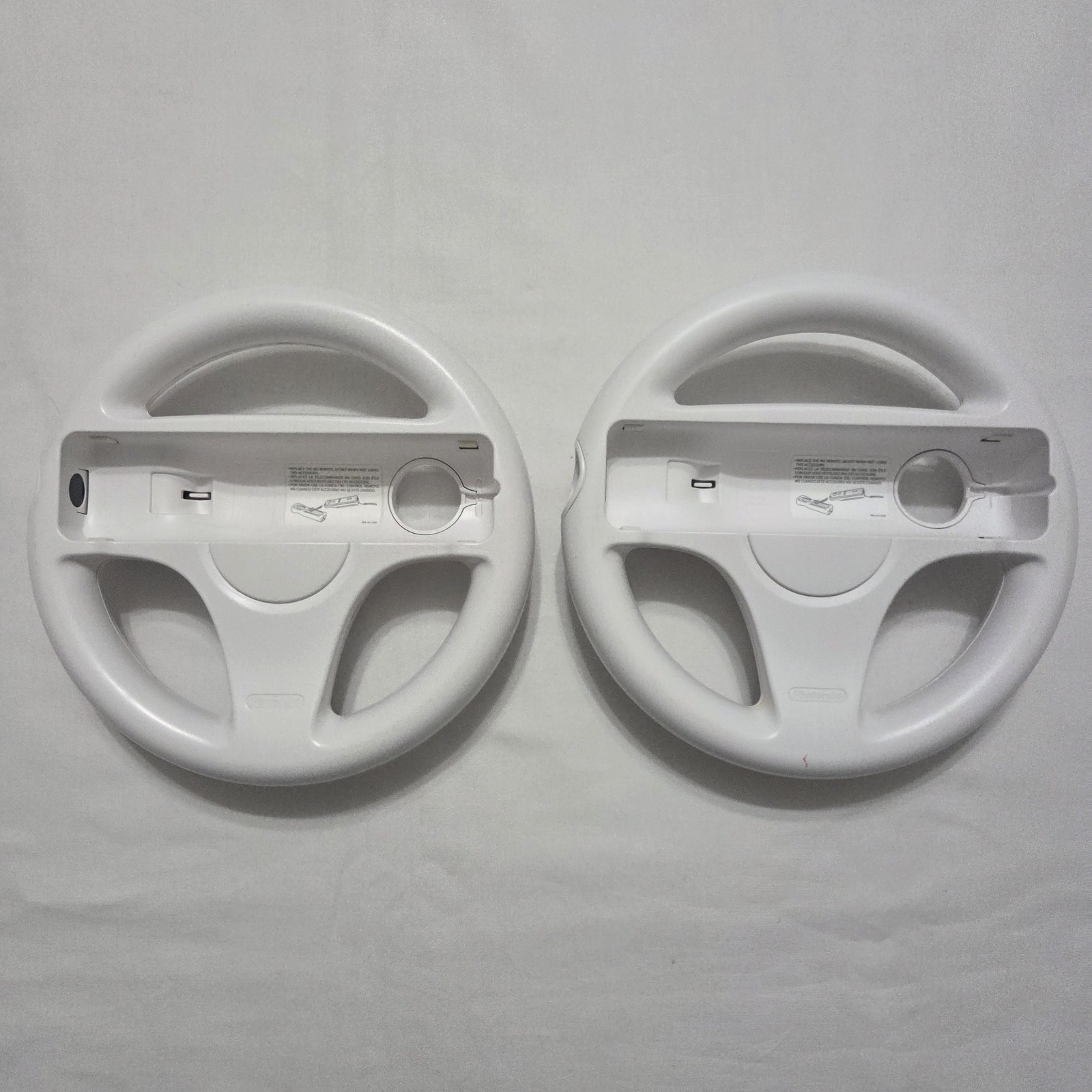 Lot of 2 Genuine Nintendo Wii Wheel Mario Kart White RVL-024