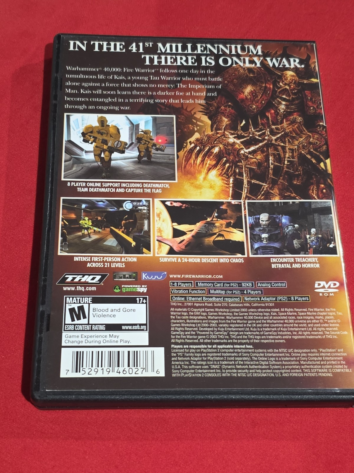 Warhammer 40,000: Fire Warrior (Sony PlayStation 2, 2003) – CIB