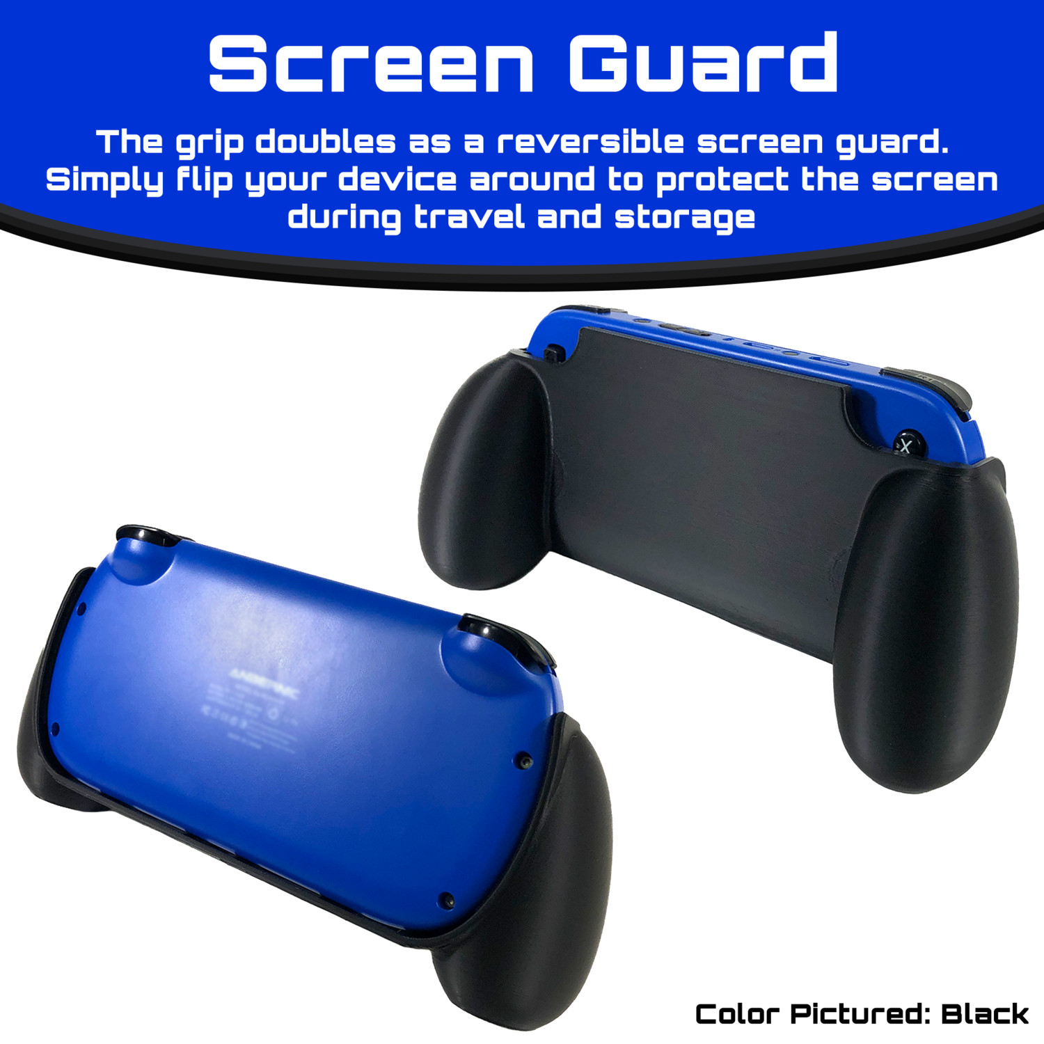 Anbernic RG40XX H Comfort Grip Case 2-in-1 Screen Protector – 3D Printed