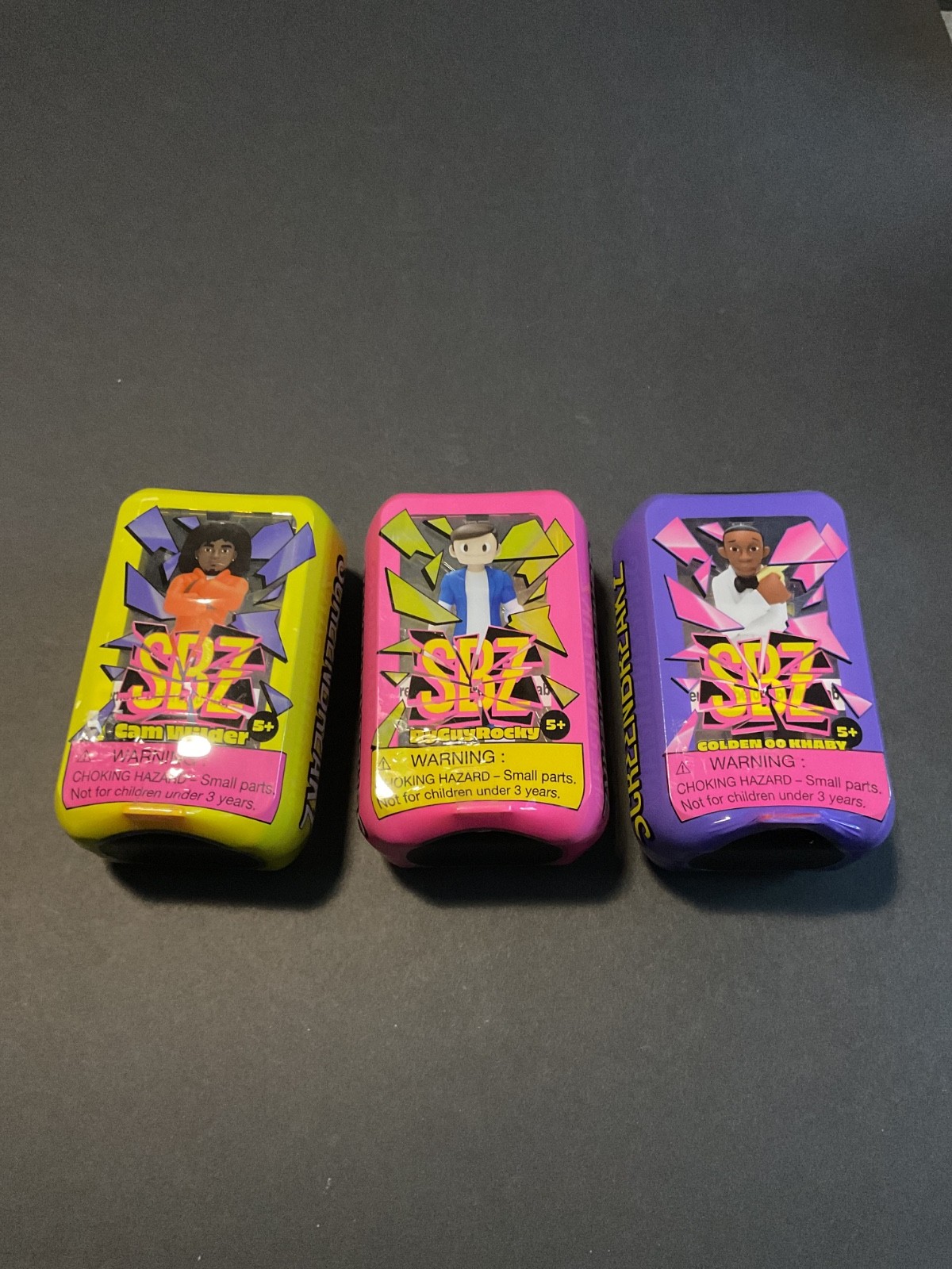 SBZ ScreenBreakz Lot Of 3 Gaming Streamer Figures Wilder, RyCuyRocky & Golden