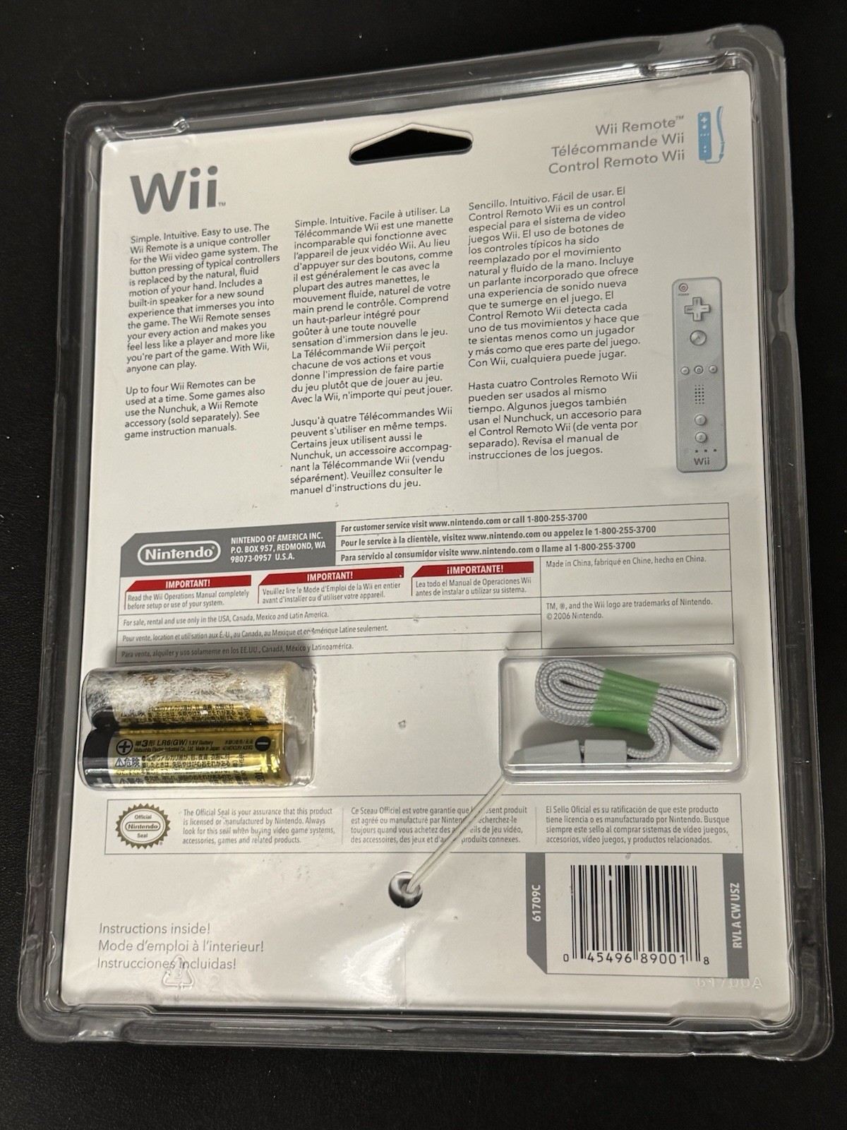Nintendo Wii Remote Controller New Sealed Original Authentic OEM White (1st Ver)