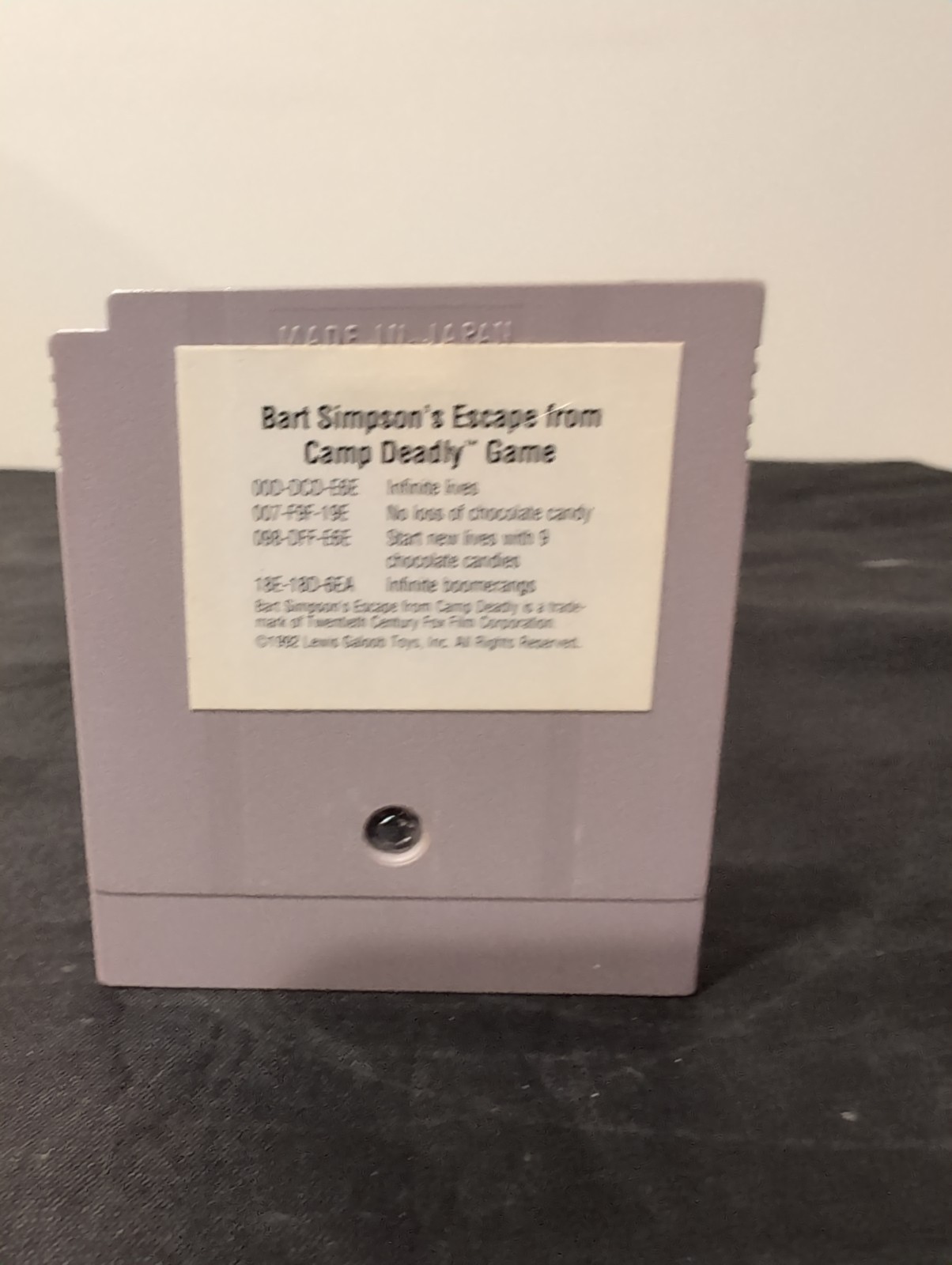 Bart Simpsons Escape from Camp Deadly – Nintendo Gameboy