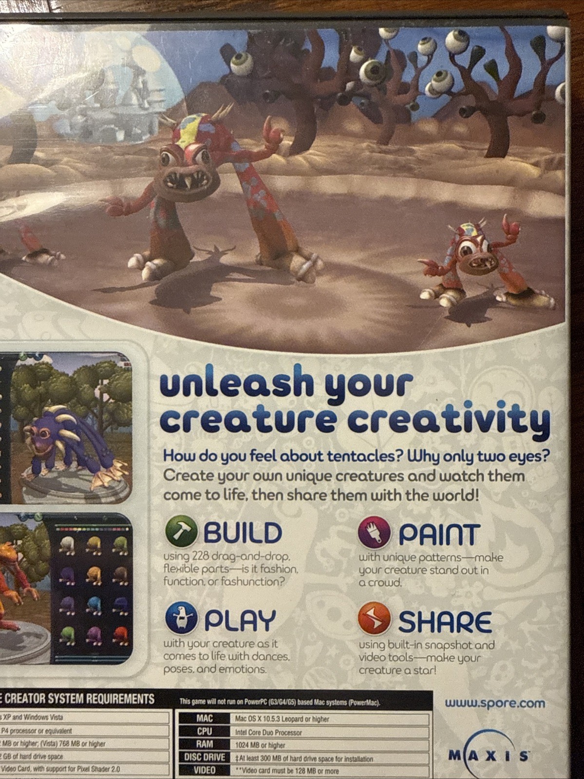 Spore Creature Creator (Windows/Mac, 2008) CIB