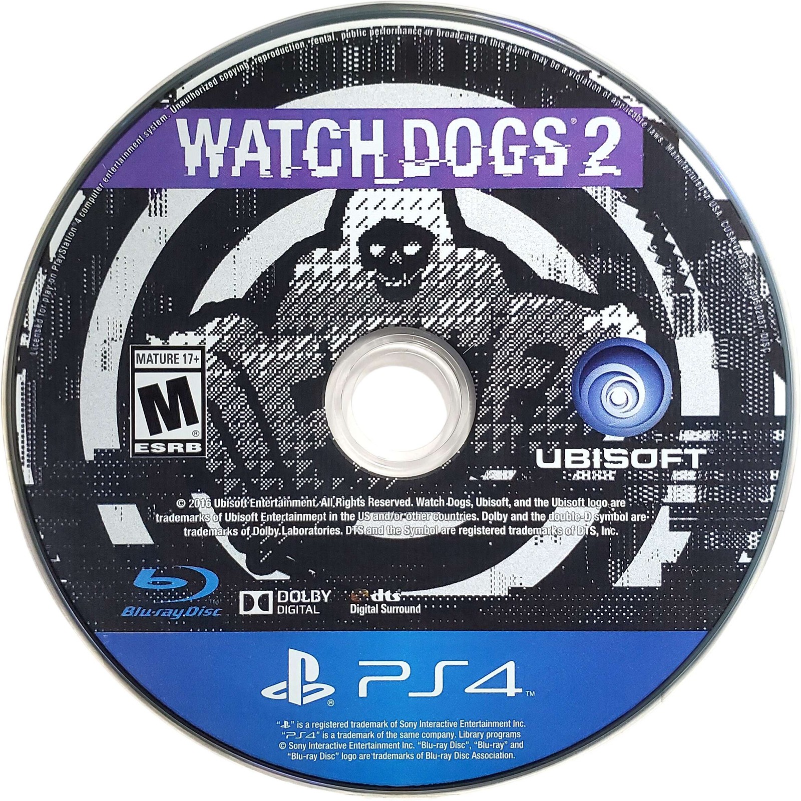 Scratch-Free – Watch Dogs 2 – Sony Playstation 4 PS4 Excellent Tested
