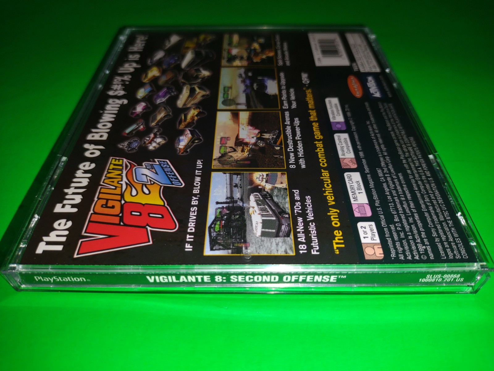 Vigilante 8 2nd Offense (Sony PlayStation 1, 1998 PS1) Complete W/ Reg Tested