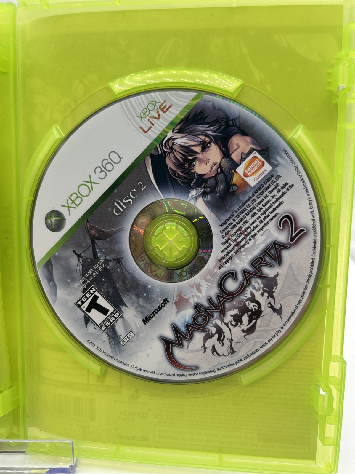 Bandai Namco Games MagnaCarta 2 Xbox 360 Role Playing NTSC 2009 Manual Clean