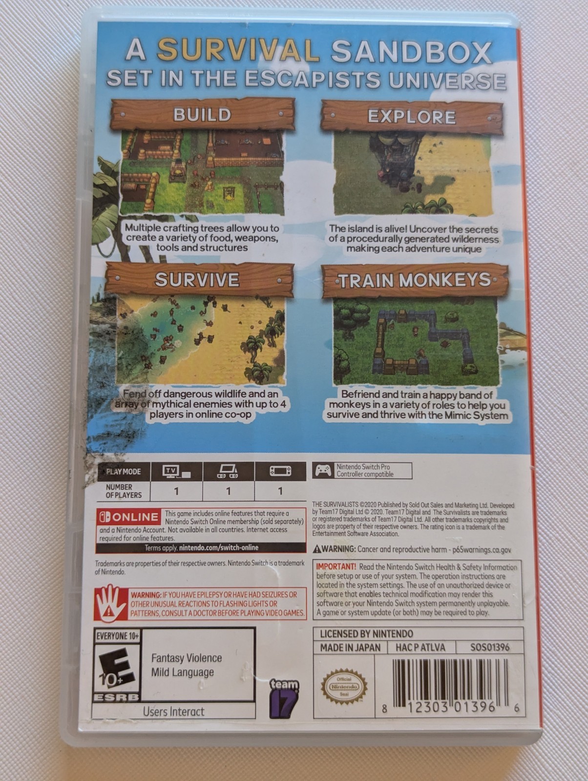 The Survivalists – Nintendo Switch *Damaged Artwork* Tested
