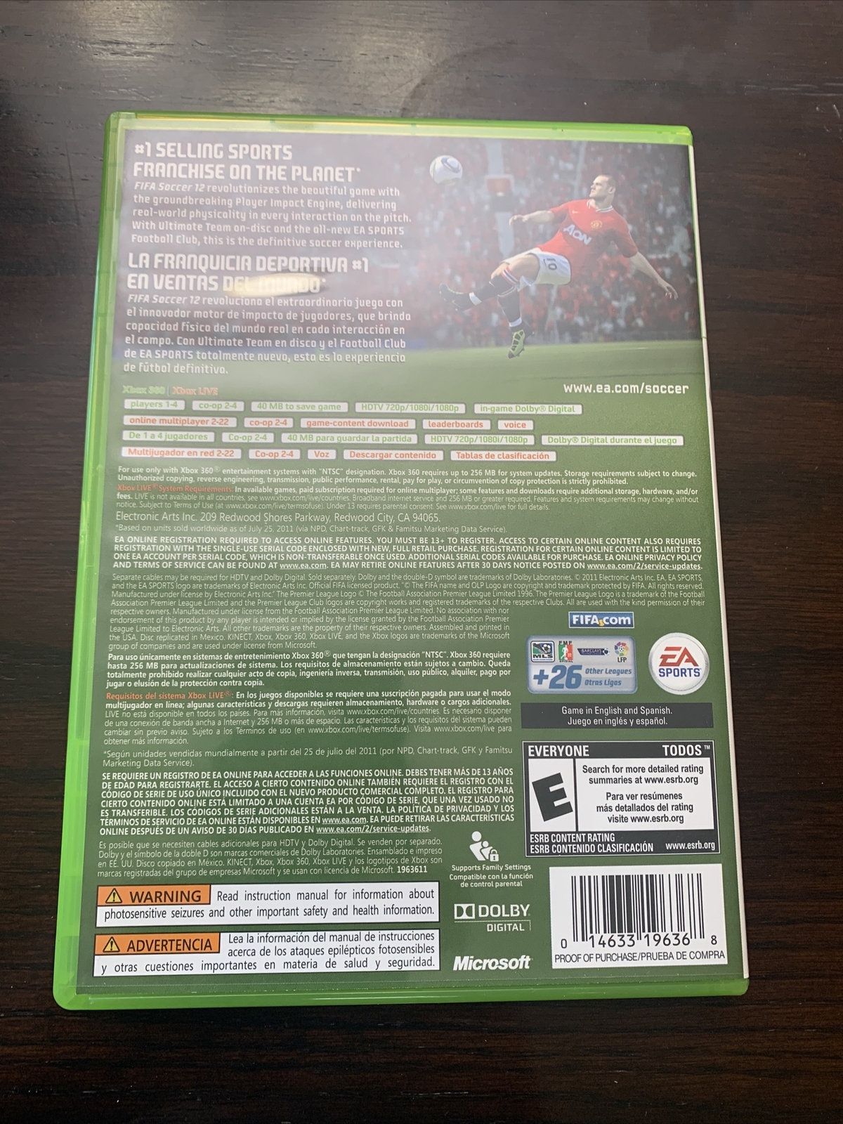FIFA Soccer 12 (Microsoft Xbox 360, 2011) Used Soccer Video Game Fast Shipping
