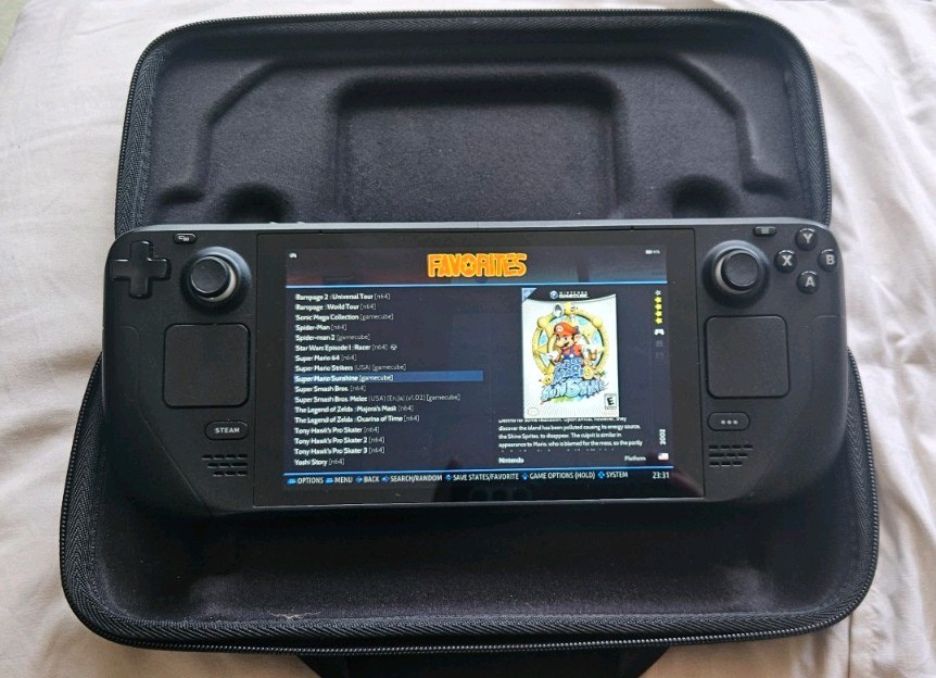 Valve Steam Deck 256GB Handheld System USB-C Black w/ Carrying Case