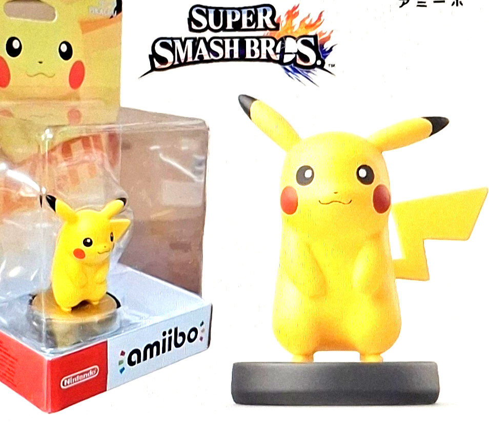Nintendo Amiibo Super Smash Bros. Series Pikachu Collectible Figure New