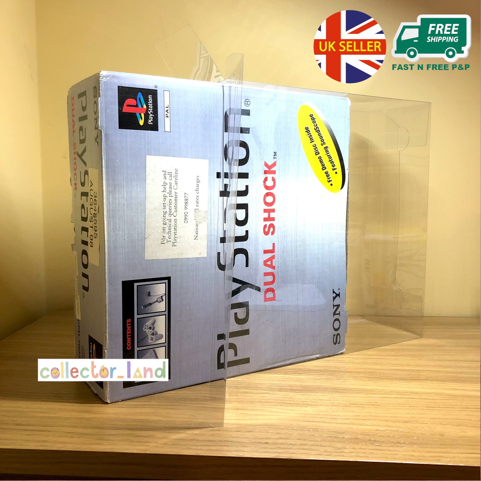 1 x BOX PROTECTOR for Sony PlayStation PS1 PSX Game Console Box DISPLAY CASE One