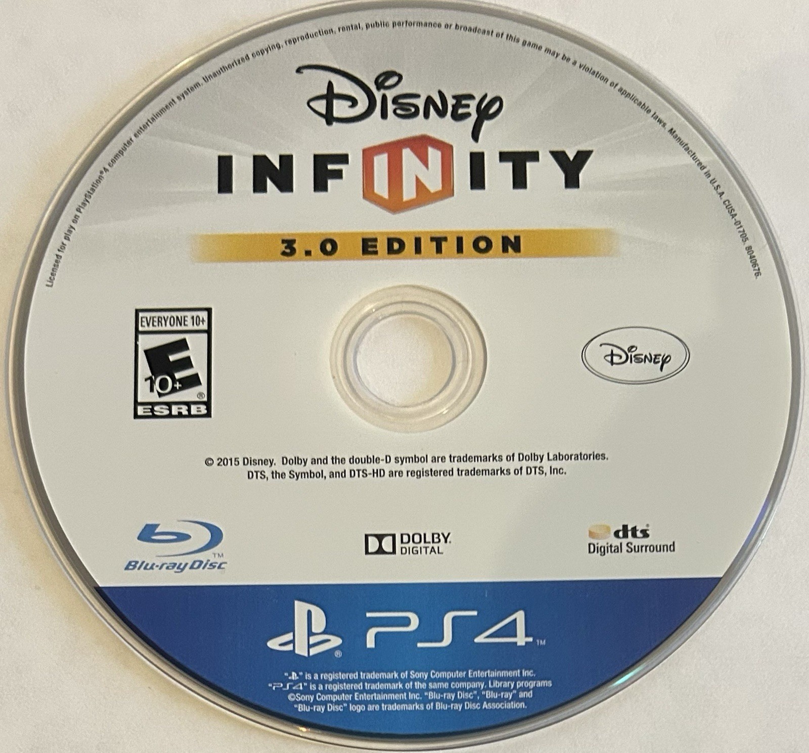 Disney Infinity – 3.0 Edition (PlayStation, PS4) DISC ONLY | NO TRACKING | M2246