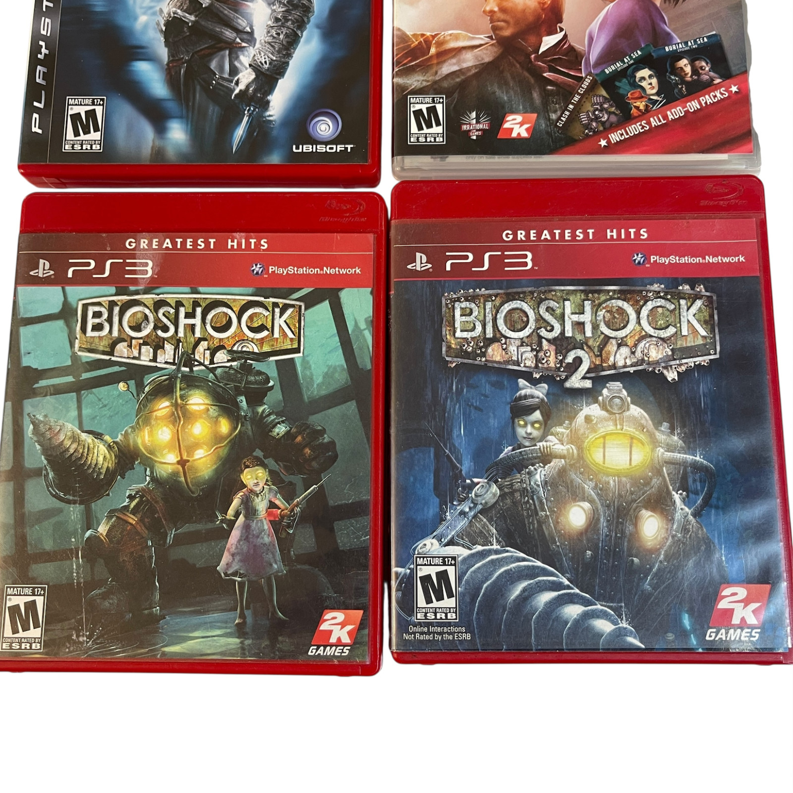 Playstation 3 PS3 7 Game Lot Bioshock Assassin’s Creed Doom 3 Tested Clean Discs