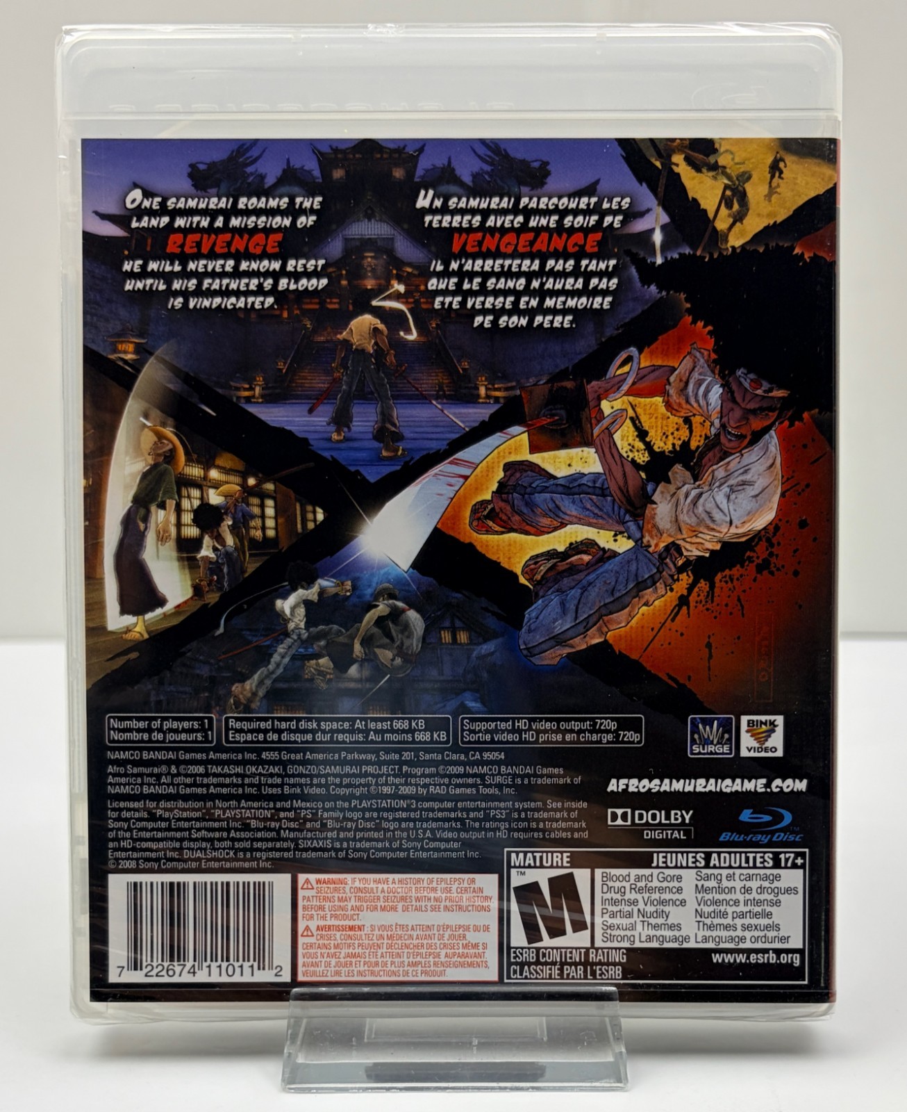 Afro Samurai (Sony PlayStation 3, 2009) PS3 w/ Slip Cover *New & Factory Sealed*