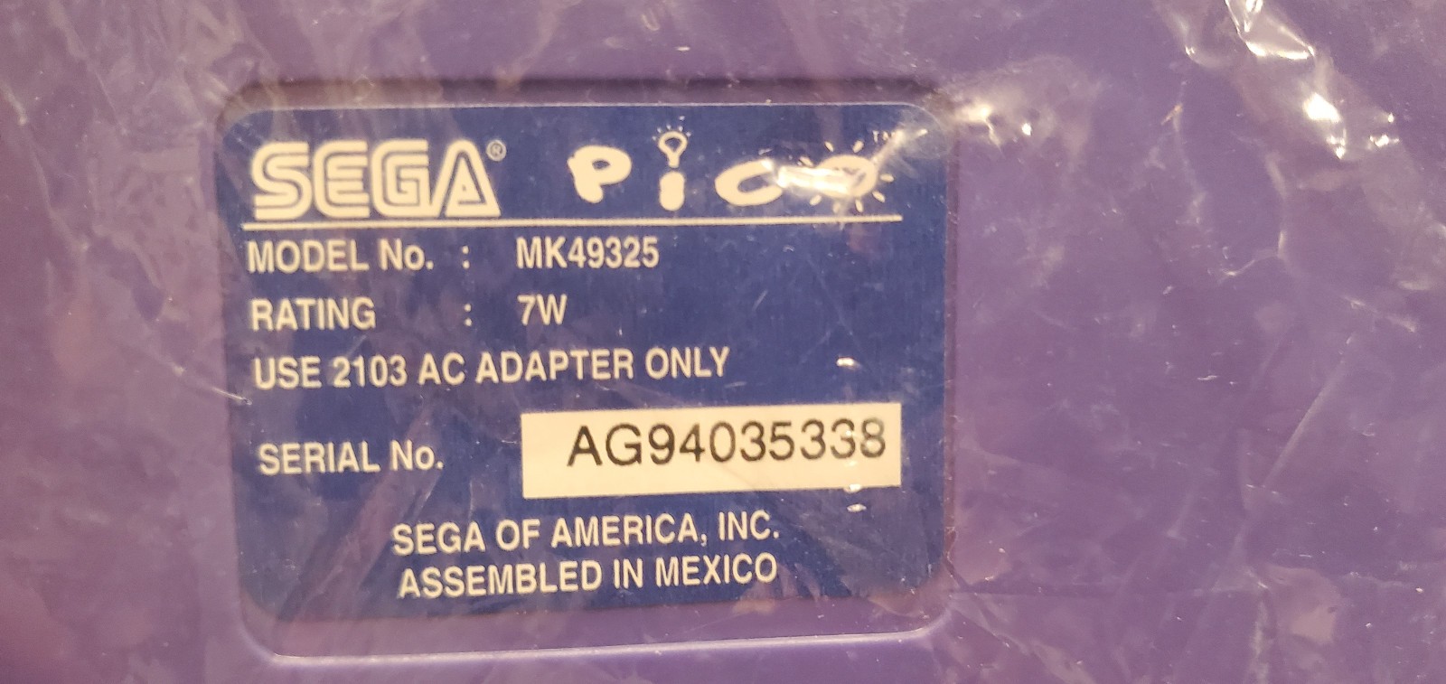 Sega Pico MK49325 Kids Learning Console system with 3 Games