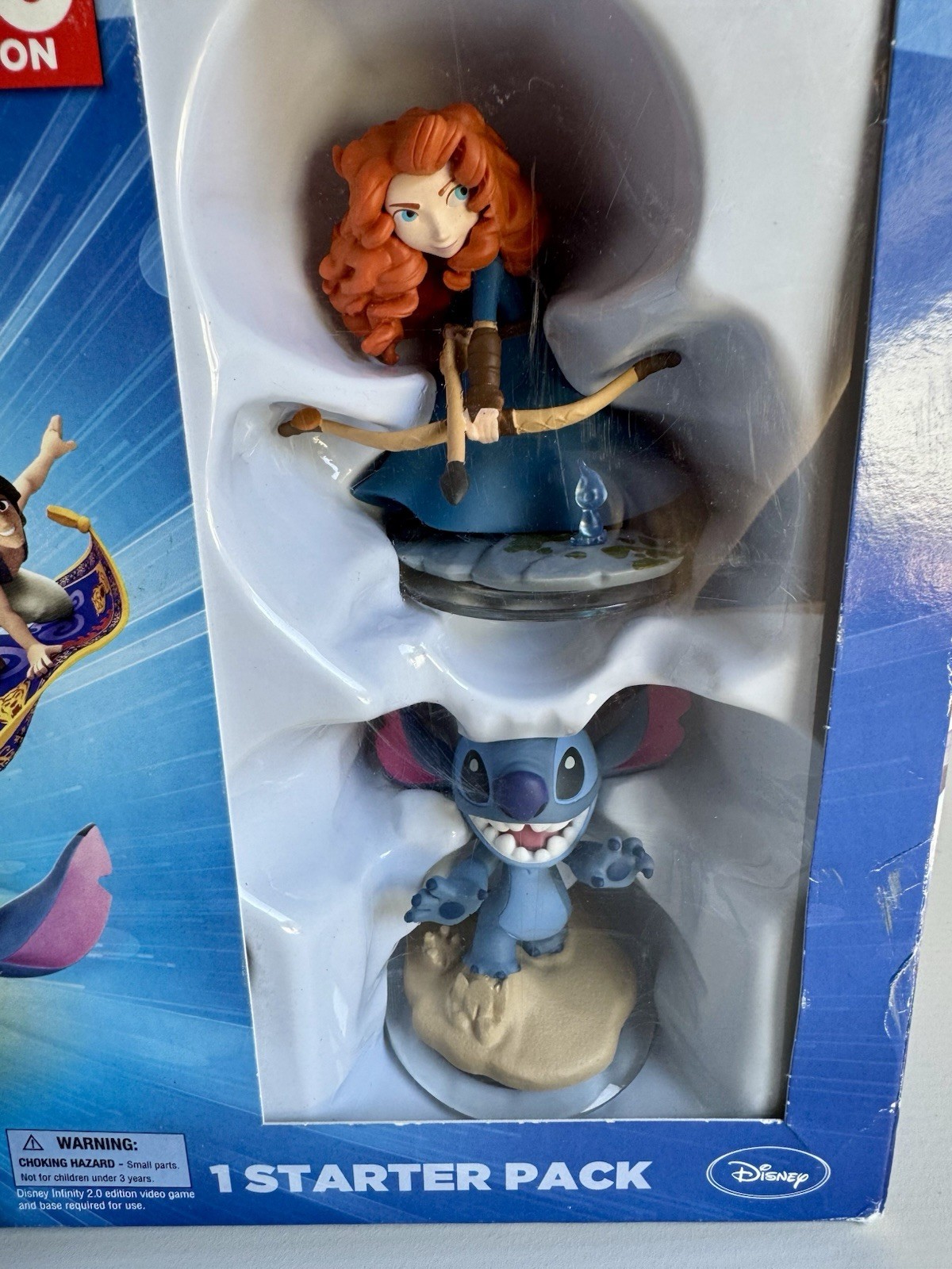 Disney Infinity 2.0 Toy Box Starter Pack Wii U Merida Stitch Figures Complete