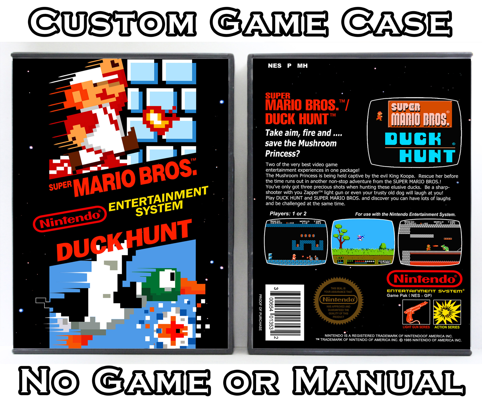 Super Mario Bros. / Duck Hunt – Nintendo NES Custom Case *NO GAME*
