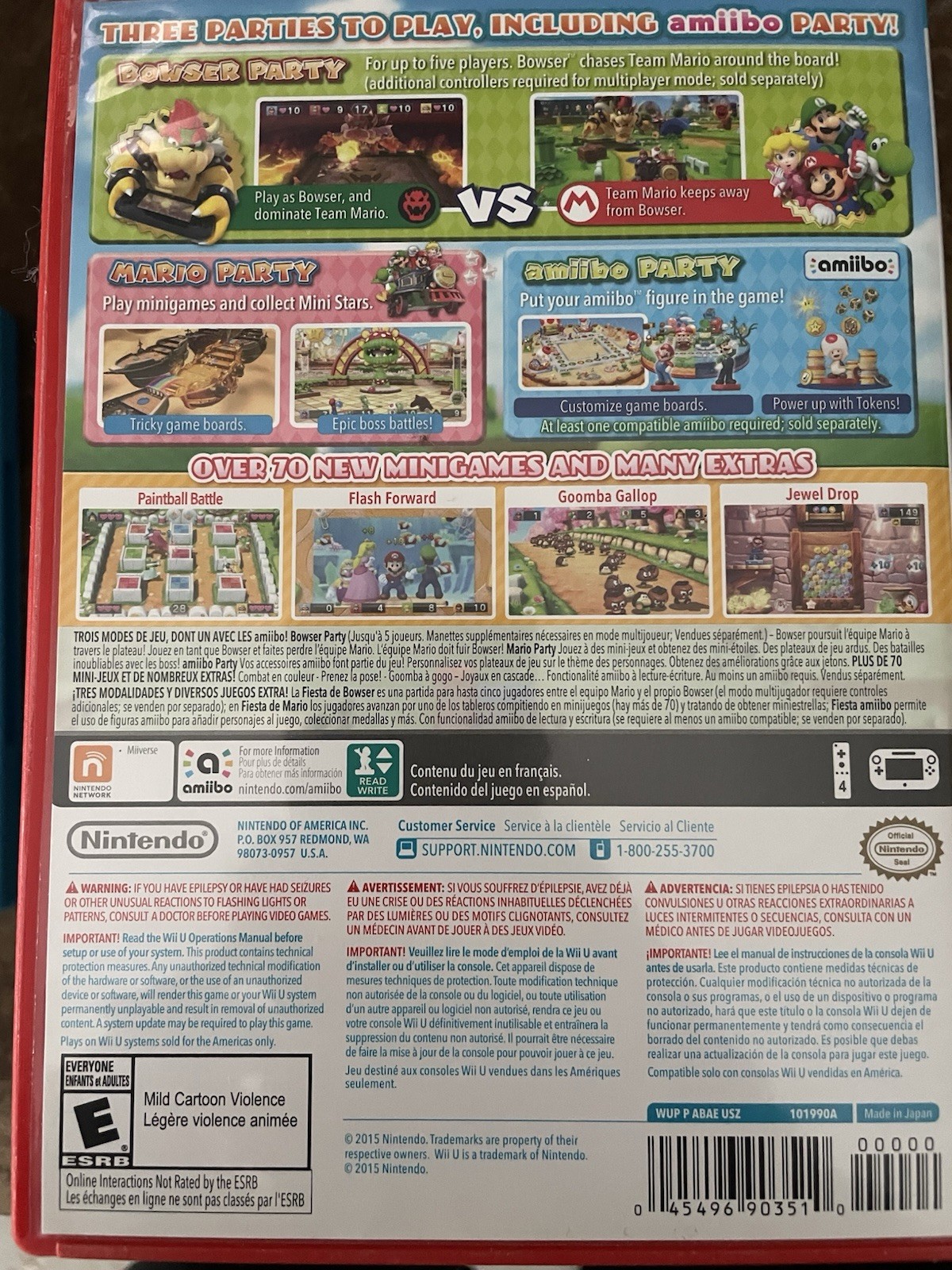 Mario Party 10 WII U In Box TESTED WORKING