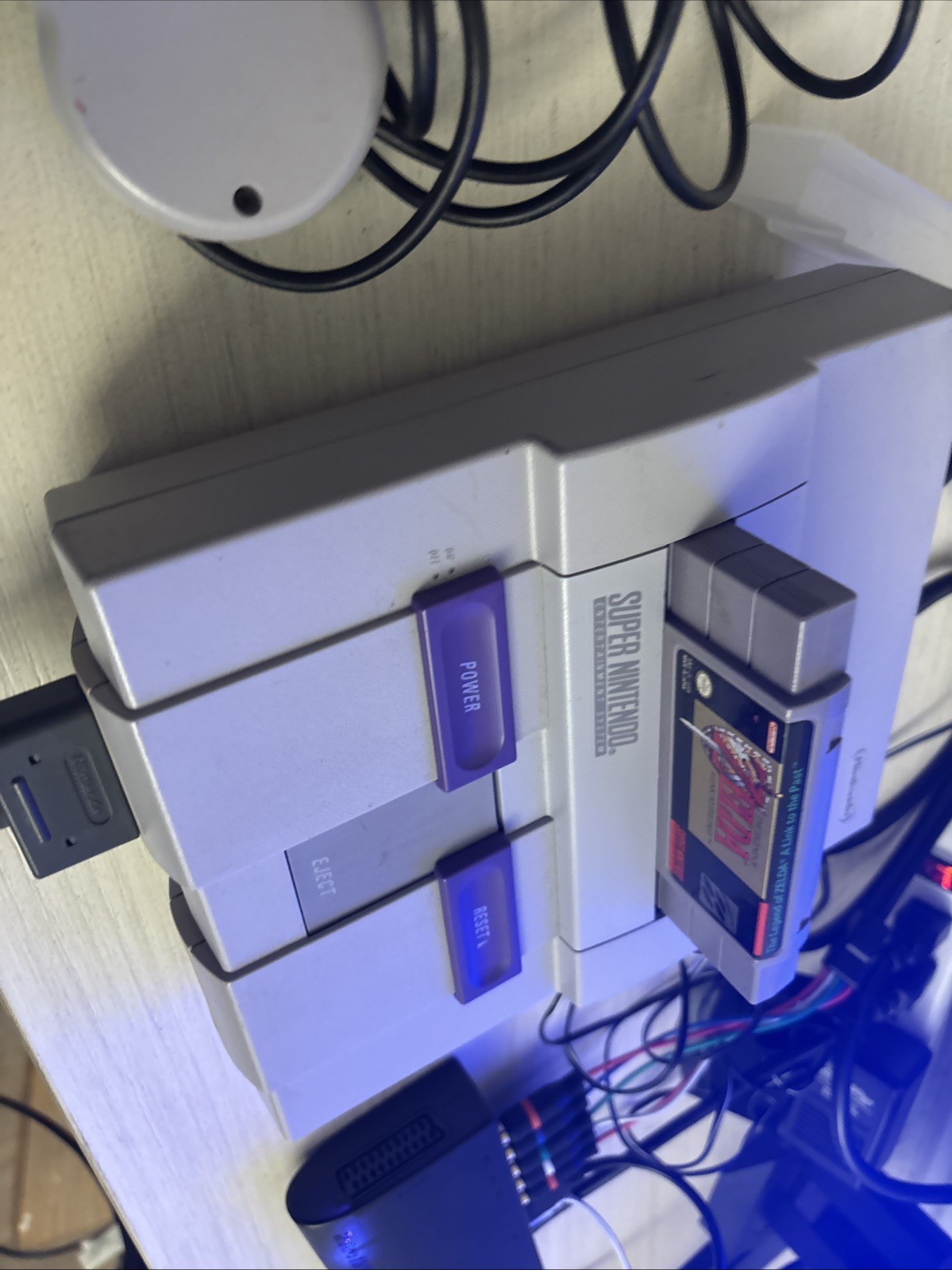 SNES AUTHENTIC Super Nintendo Bundle with Zelda, cables, controller, and more!!!