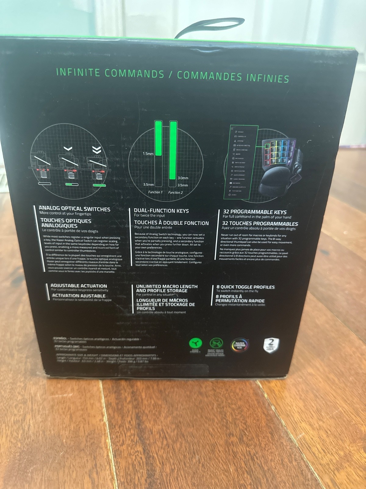 Razer Tartarus Pro Ergonomic Gaming Keypad Wired USB Black 6ft Cable PC