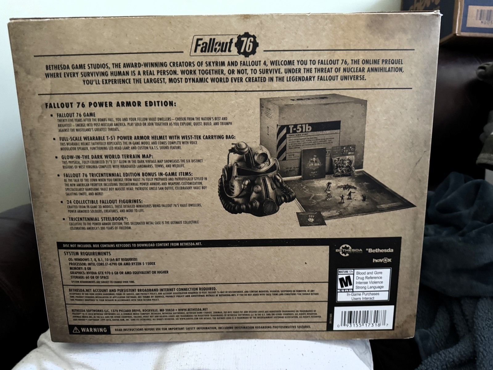 Fallout 76 Power Armor Collector’s Edition T-51b Helmet with Bag & Box Reserved