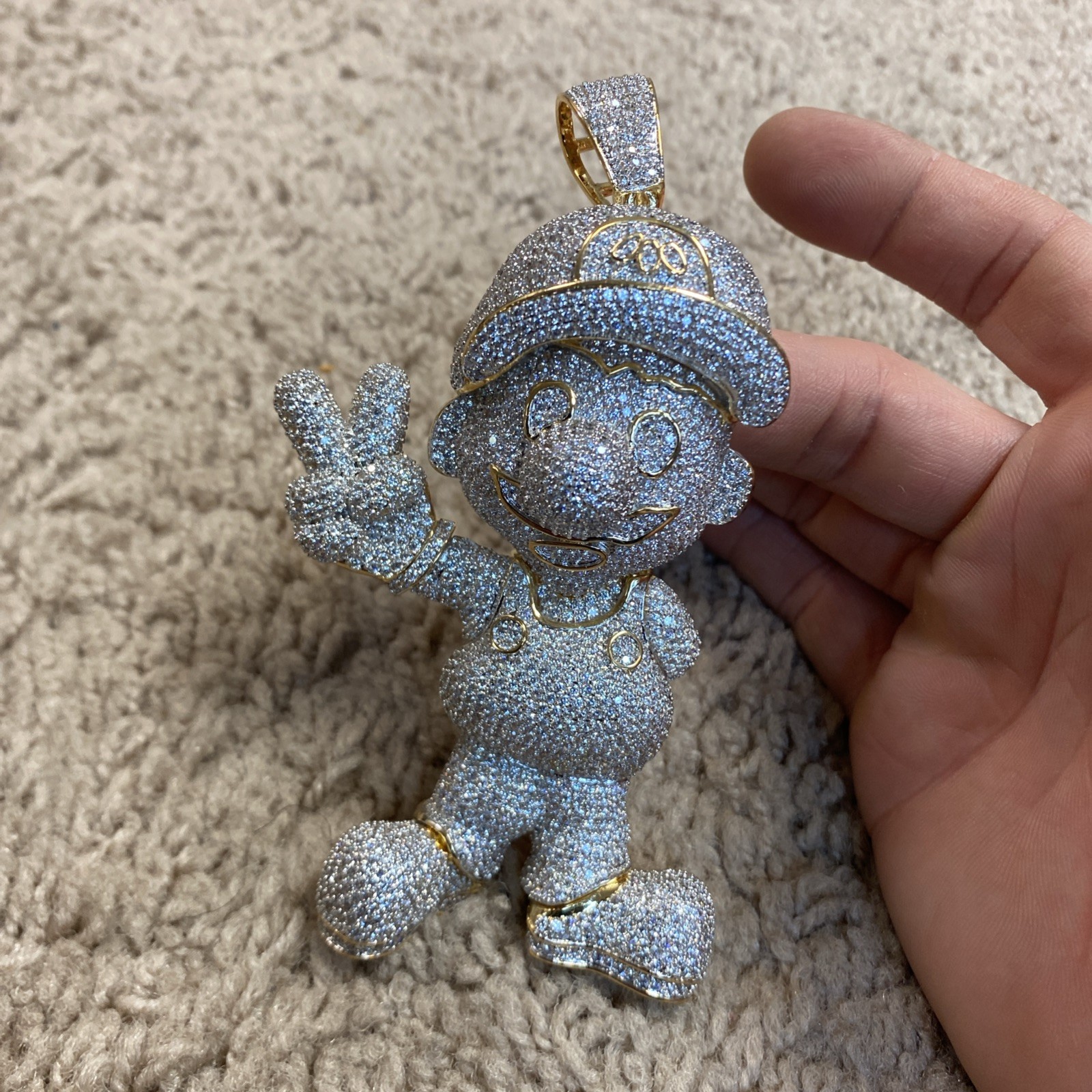 Super Mario Large Necklace Pendant Charm, Costume Jewelry , Nintendo- Awesome