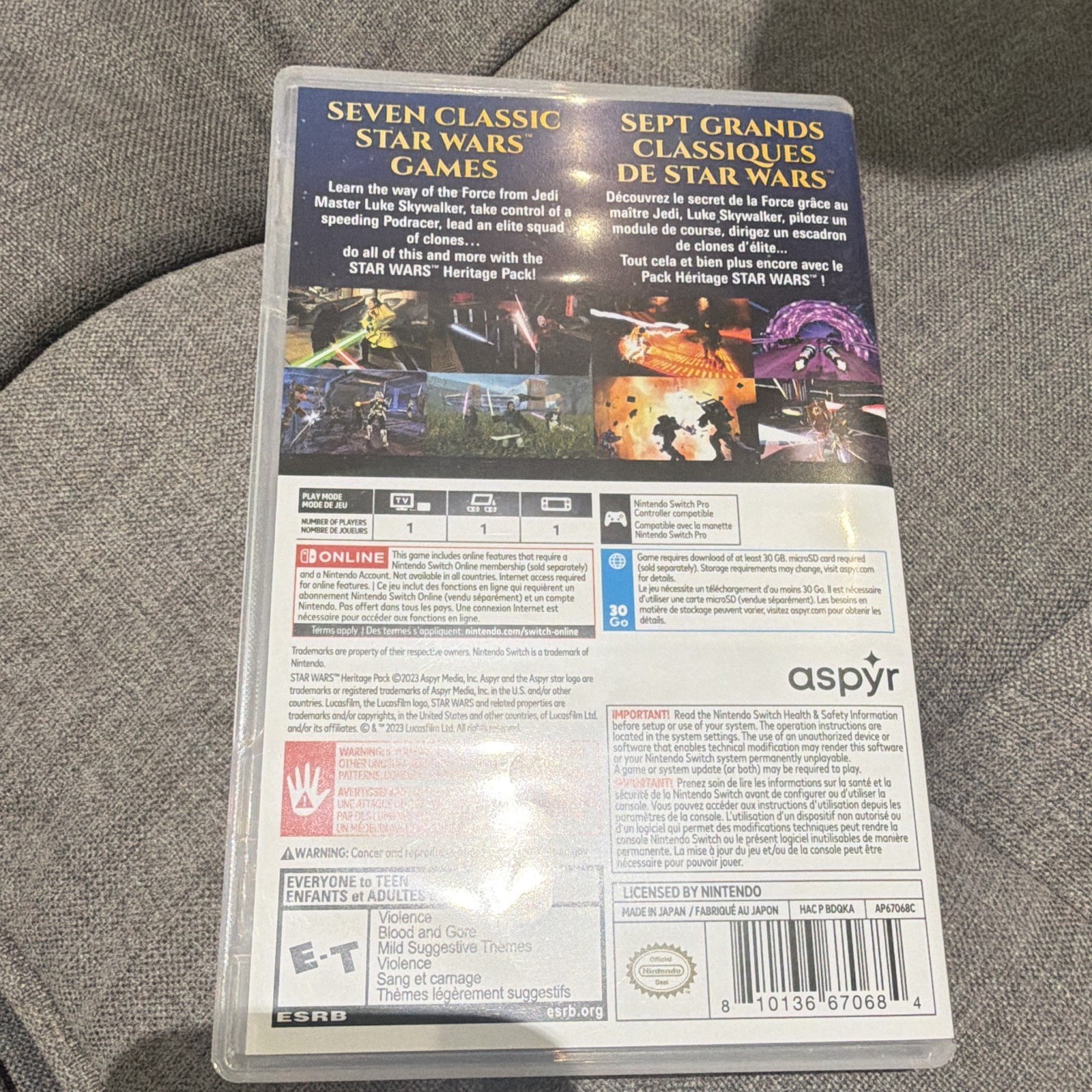 Aspyr Star Wars Heritage Pack Nintendo Switch Compilation Online Play E10+ NTSC