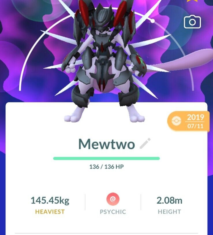 Armored Mewtwo 2019 LeveI 40 – 3 Moveset Guaranteed lucky – Trade 1MStardusts